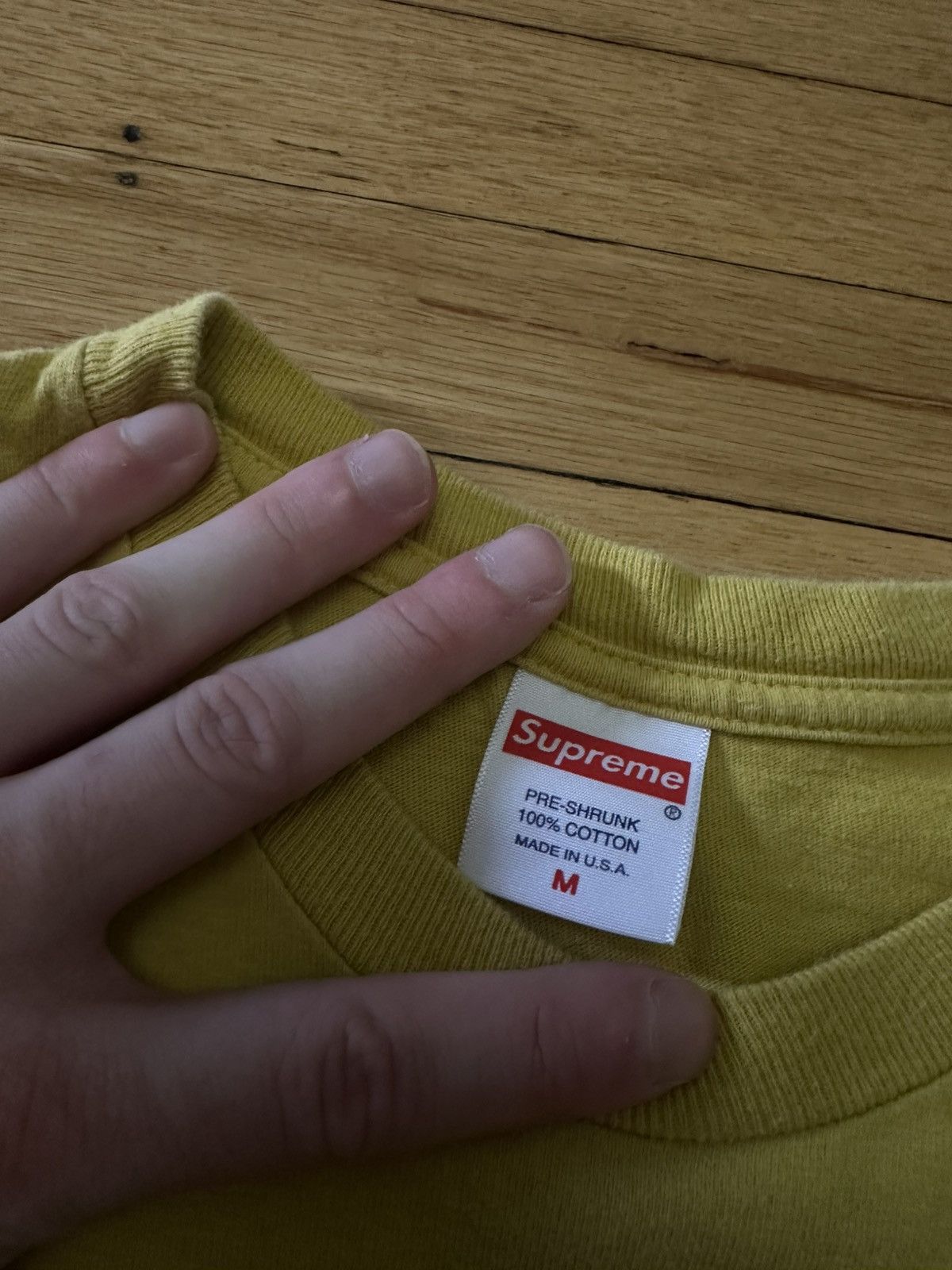 Supreme Supreme Cloud Tee Acid Yellow. Size US M / EU 48-50 / 2 - 3 Thumbnail