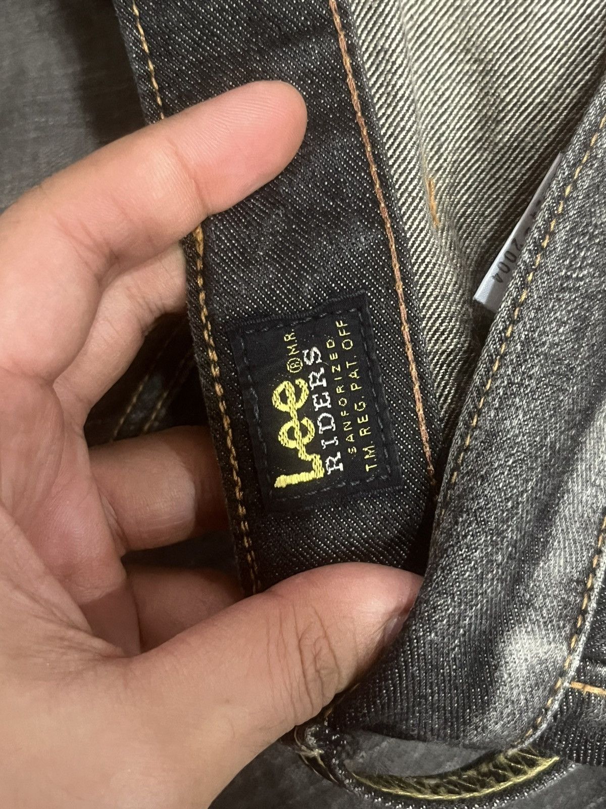 Lee Vintage Lee Rider Sanforized Black Faded Whisker Jeans Size US 31 - 18 Thumbnail