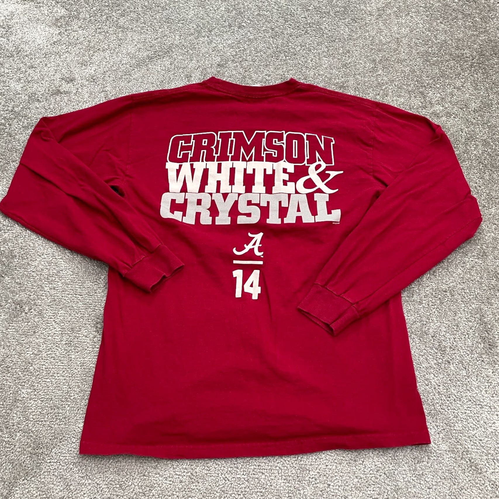 Gildan Gildan Ultra Cotton Long Sleeve T-Shirt Mens Medium Red Alabama Crimson Tide Tee Size US M / EU 48-50 / 2 - 2 Thumbnail