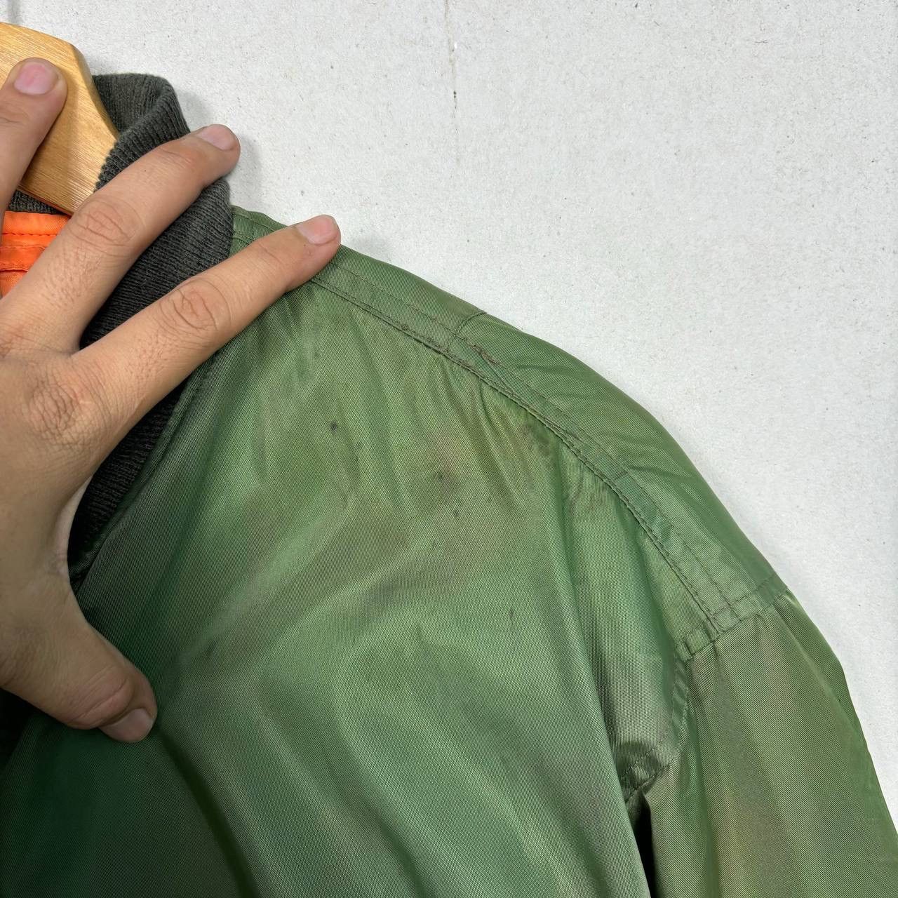 Japanese Brand C-BOY Vintage MA-1 Bomber Jacket Saga Green Flight Jacket Size US L / EU 52-54 / 3 - 14 Thumbnail