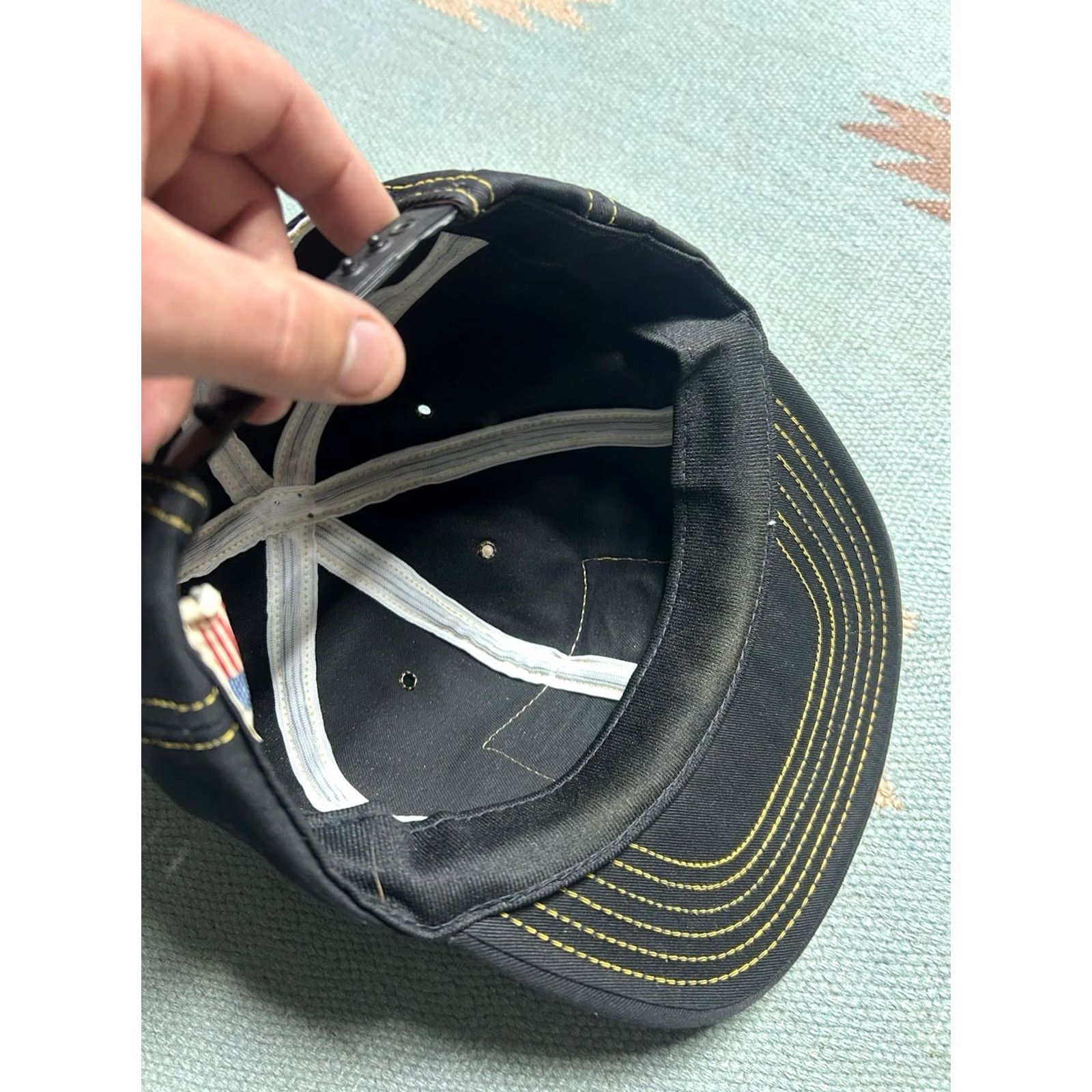 Vintage VINTAGE 80s Snapback Hat Cap Cargill Seeds Farm Patch USA Made Black MEN Adjustable Unbranded USA Theme Read Size ONE SIZE - 7 Thumbnail