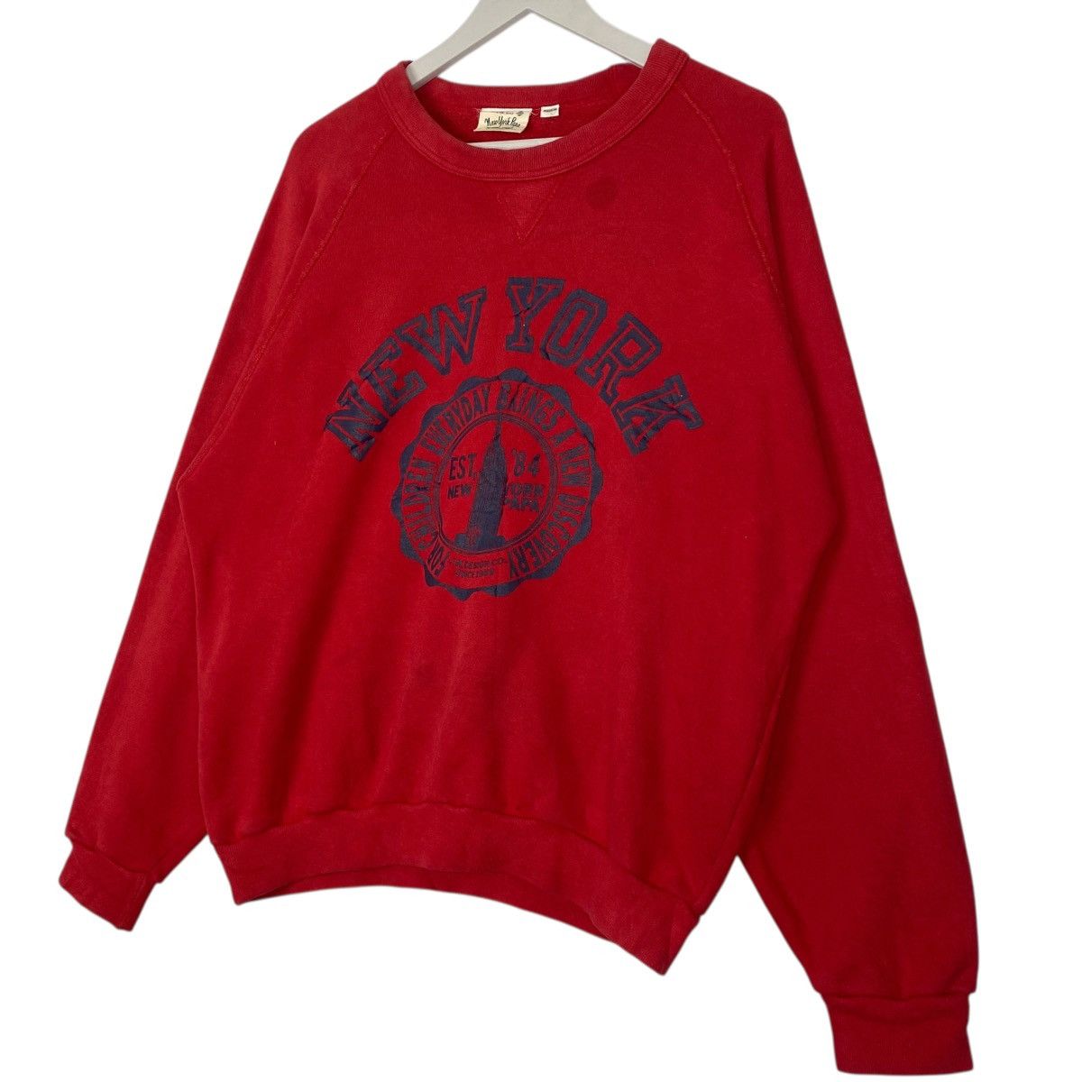 Vintage Vintage New York Big Printed Crewneck Sweatshirt Red Size US M / EU 48-50 / 2 - 2 Thumbnail