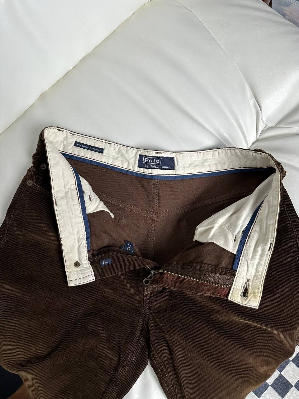 Polo Ralph Lauren × Ralph Lauren × Vintage Polo Rarlph lauren velvet pants slim brown Size US 34 / EU 50 - 6 Thumbnail