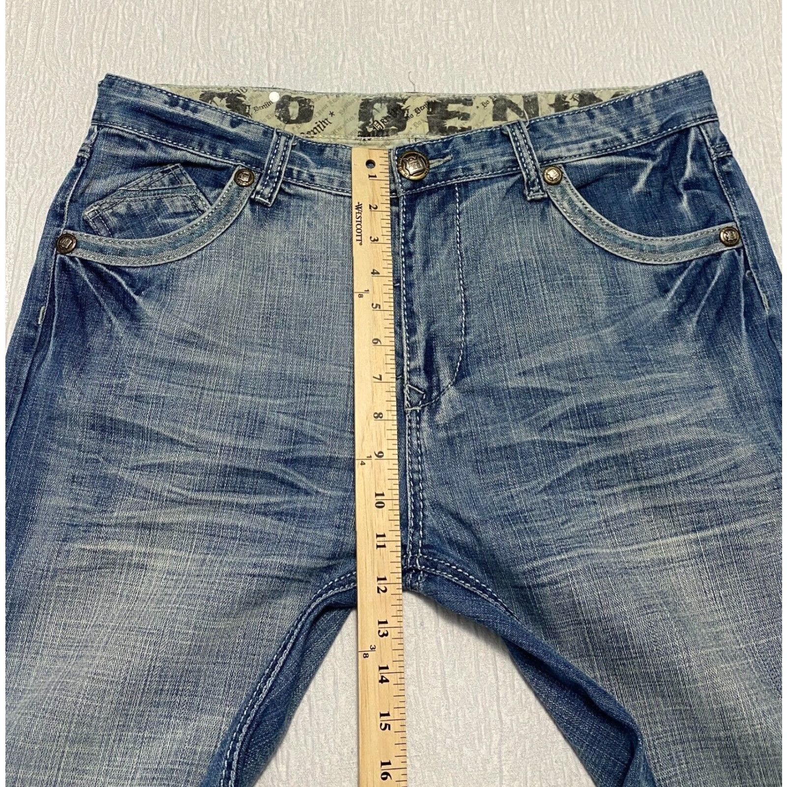 Denime Do Denim Jeans Wide-Leg Men's 38x31 Blue Denim Cotton 5-Pocket City Grunge Baggy Y2K Size US 38 / EU 54 - 7 Thumbnail