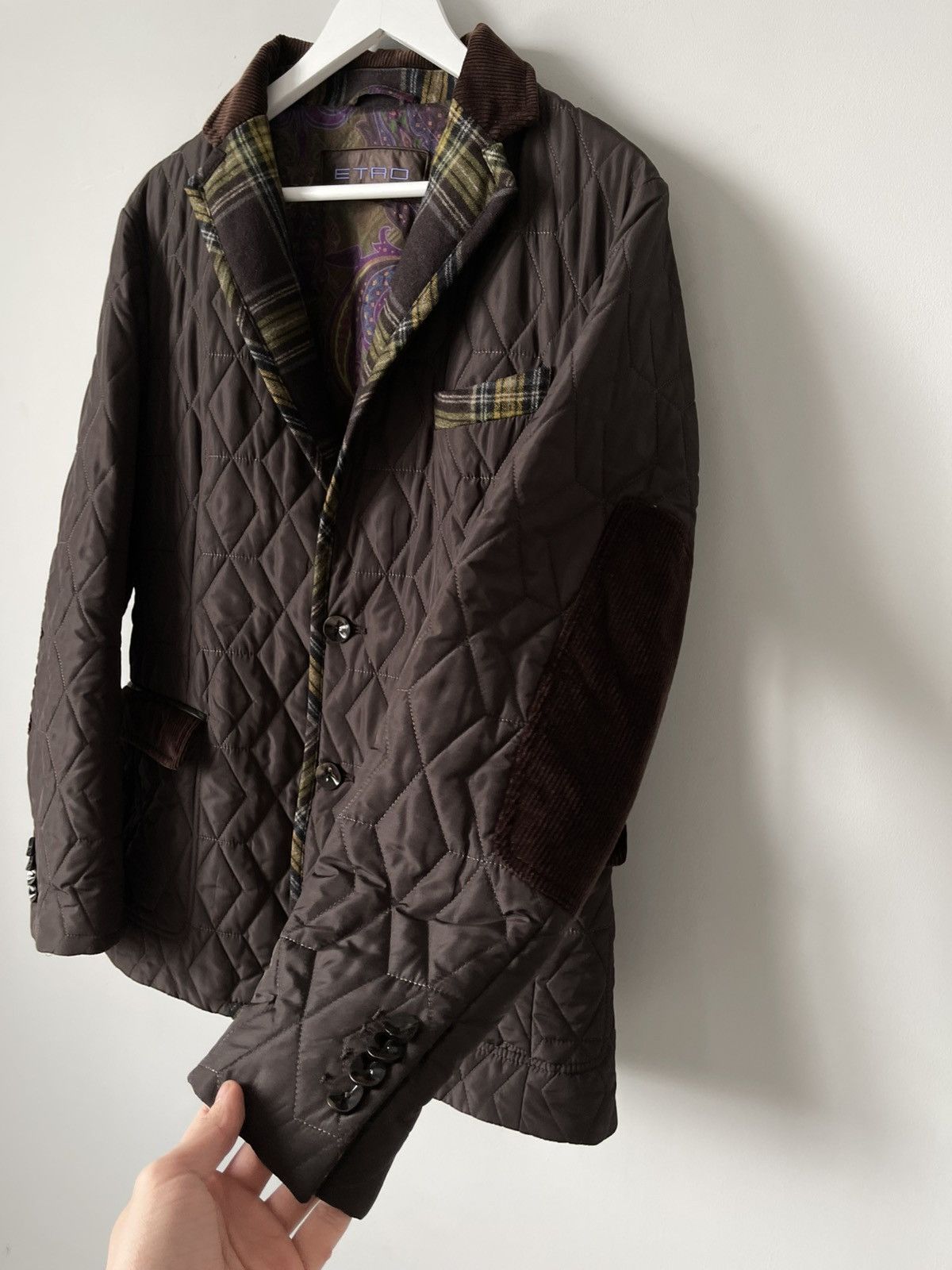 Etro Etro Milano Paisley Brown Quilted Blazer Jacket Coat Size US L / EU 52-54 / 3 - 7 Thumbnail