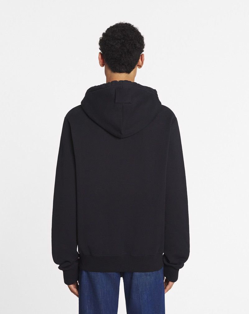 Lanvin oc11z0426 Graphic Printed Hoodie in Black Size US XL / EU 56 / 4 - 4 Thumbnail