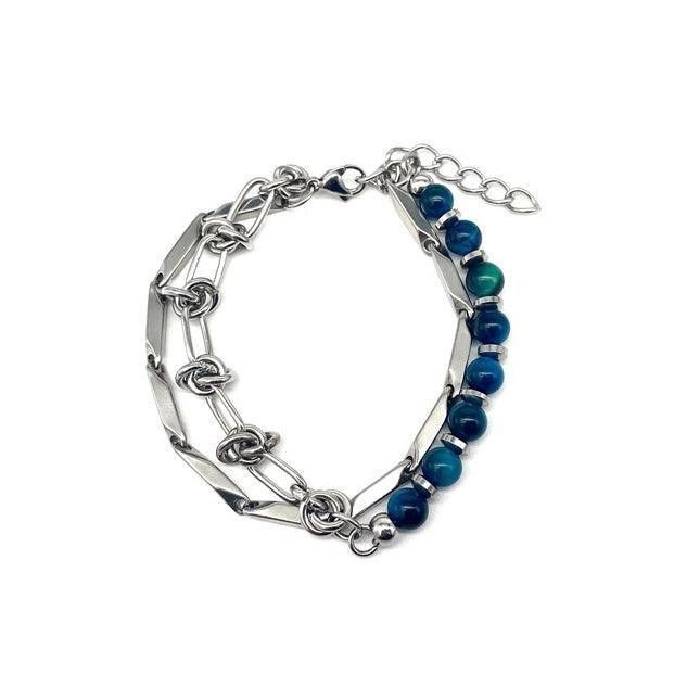 Japanese Brand Blue Stones Layered Bracelet Size ONE SIZE - 2 Thumbnail