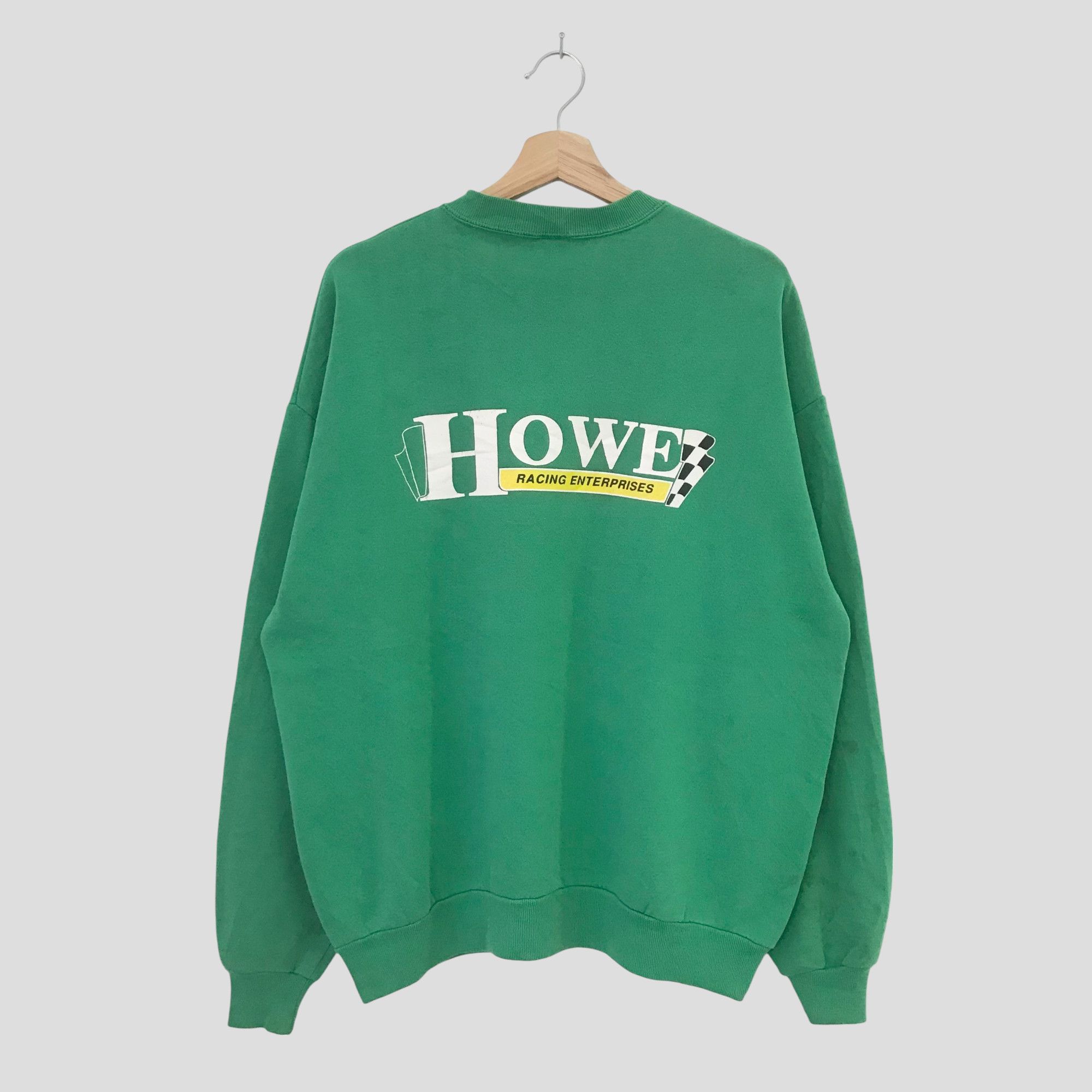 Howe Vintage 90's Howe Racing Green Sweatshirt - 568 Size US XL / EU 56 / 4 - 2 Thumbnail