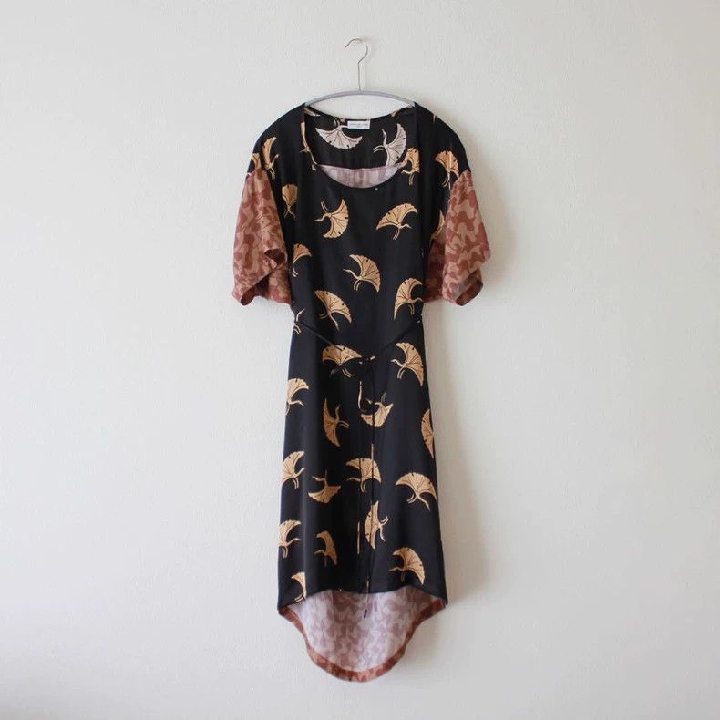 Dries Van Noten dries van noten size:34 Silk blended ginkgo biloba dress 25 Size XXS / US 00 / IT 34 - 3 Thumbnail