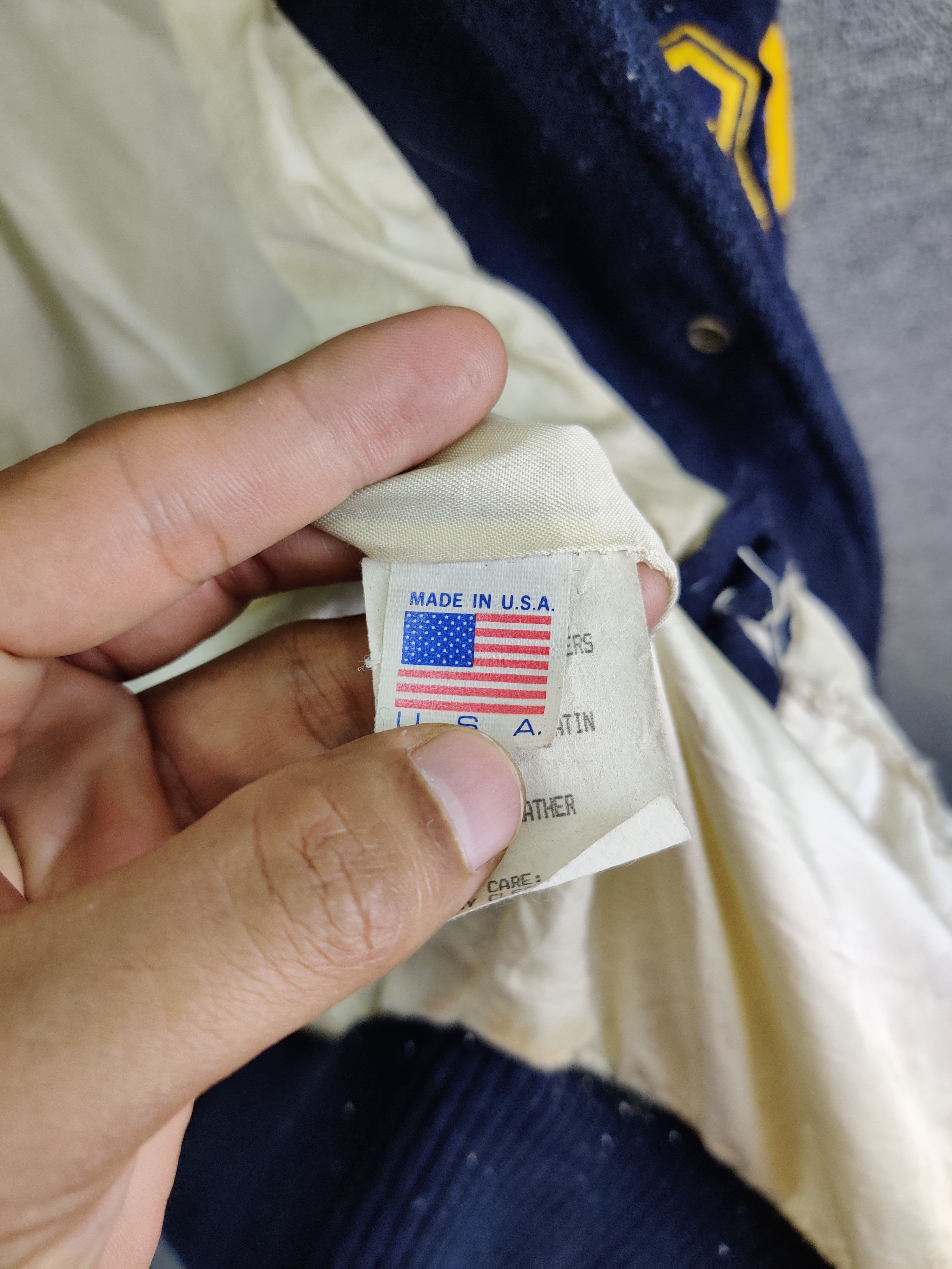 Vintage Vintage 90s Cooper Collegiate Wool Varsity Leather Jacket Size US XL / EU 56 / 4 - 13 Thumbnail