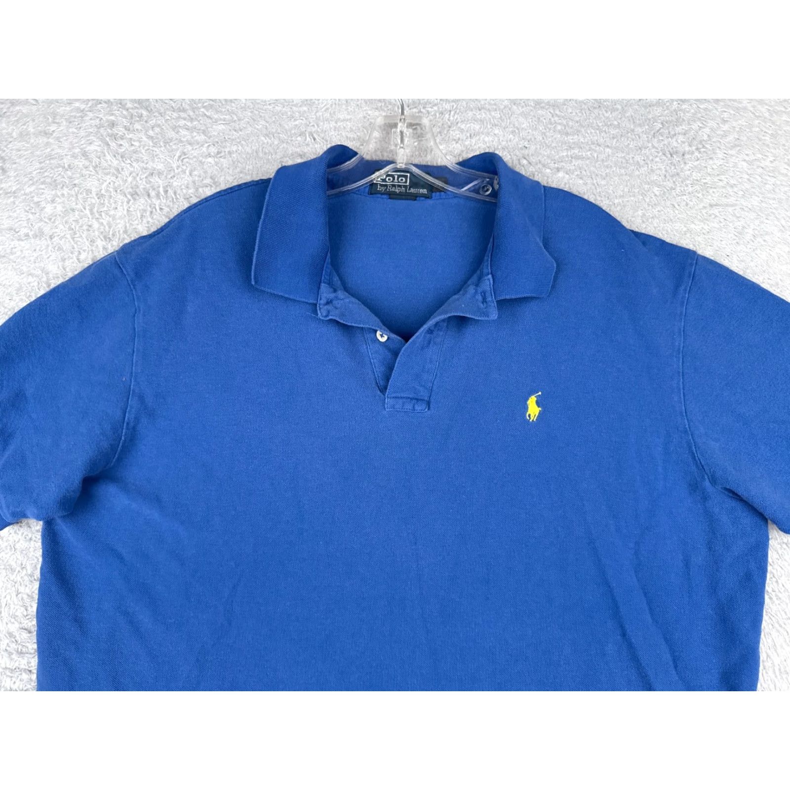 Ralph Lauren VINTAGE Ralph Lauren Polo Shirt Adult XL Blue 100% Cotton Jersey Short Sleeve Embroidered Logo Mens Modern Sports Summer 90s? Size US XL / EU 56 / 4 - 4 Thumbnail