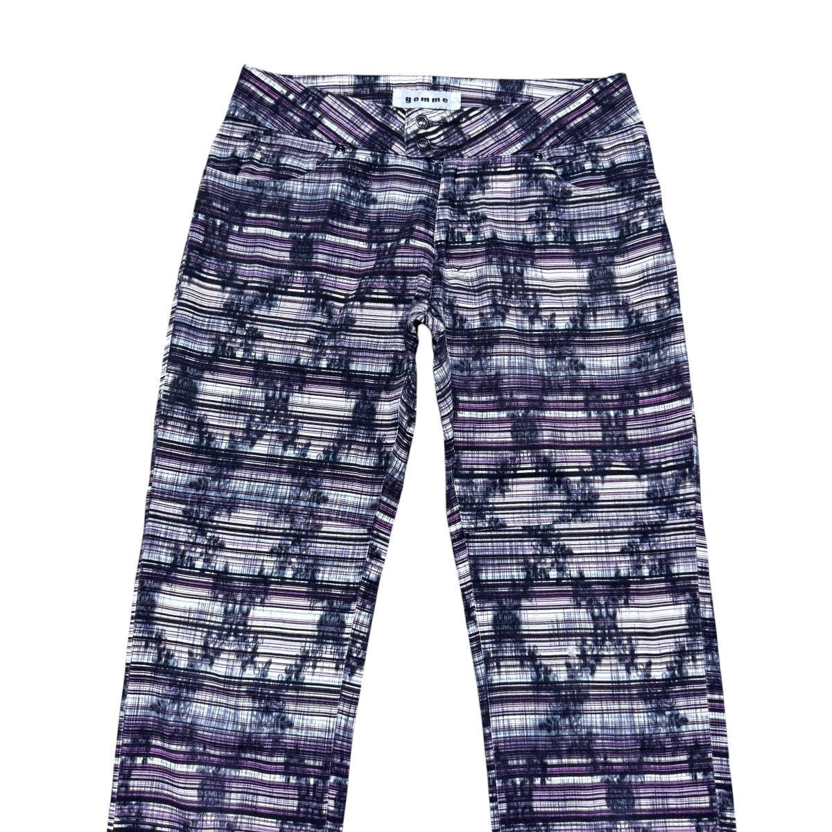 gomme Gomme By Maki Hiroshige Horizontal Striped Trouser Pants Size 30" / US 8 / IT 44 - 3 Thumbnail