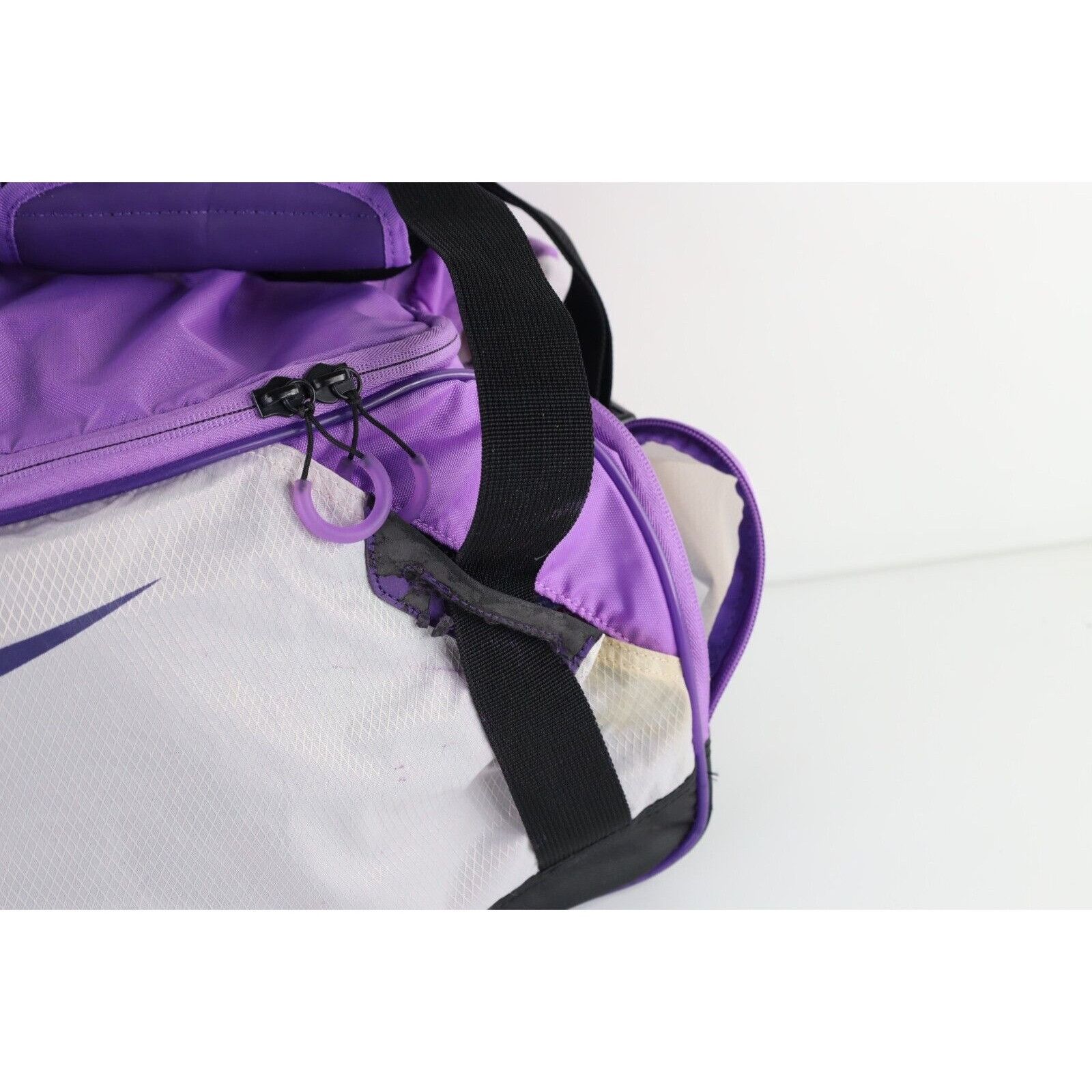 Nike × Vintage Vintage Nike Big Swoosh Logo Distressed Handled Duffel Bag Size ONE SIZE - 3 Thumbnail