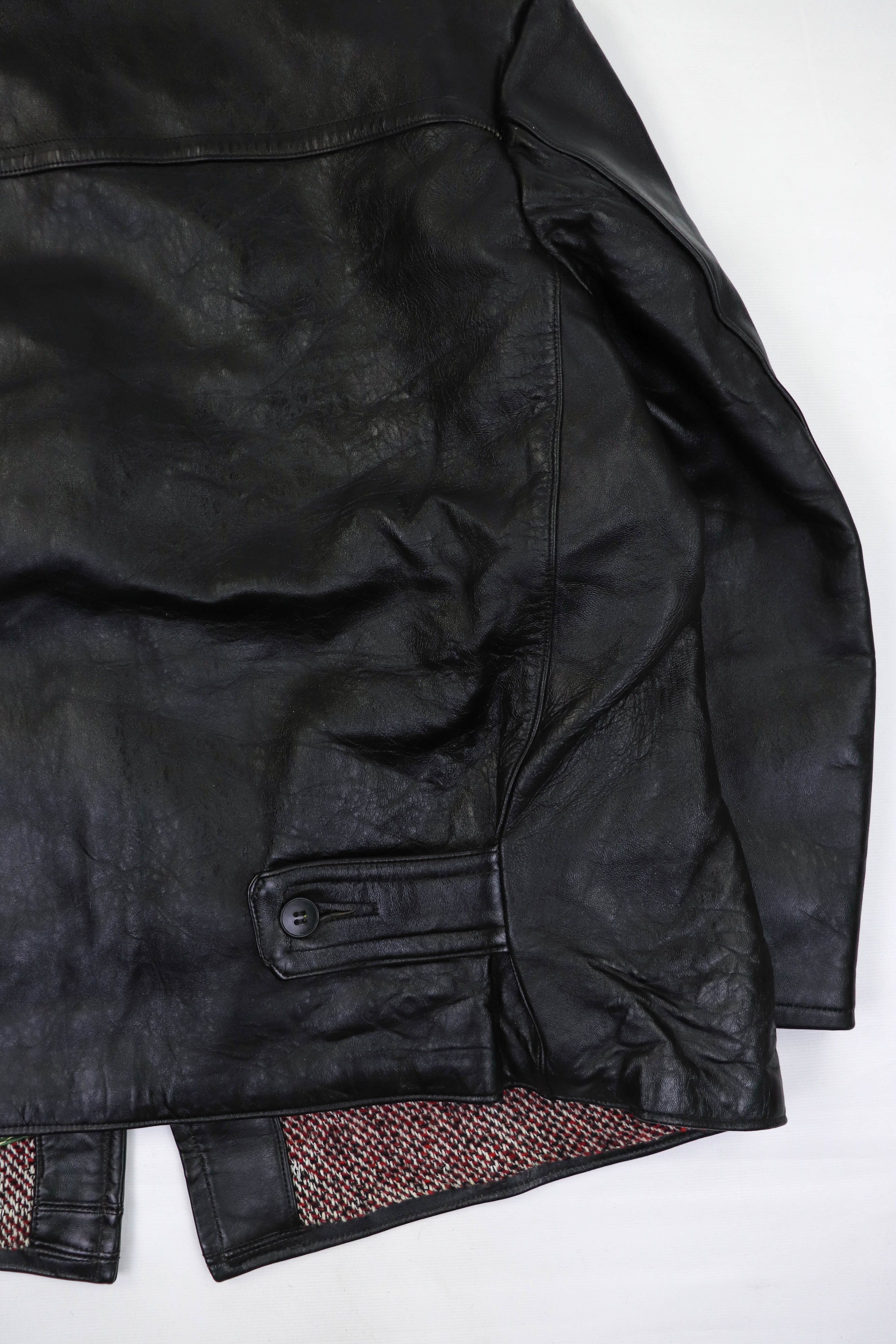 Vintage 60-70s Vintage Graulhet Impercuir French Leather Jacket Coat Size US XL / EU 56 / 4 - 8 Thumbnail