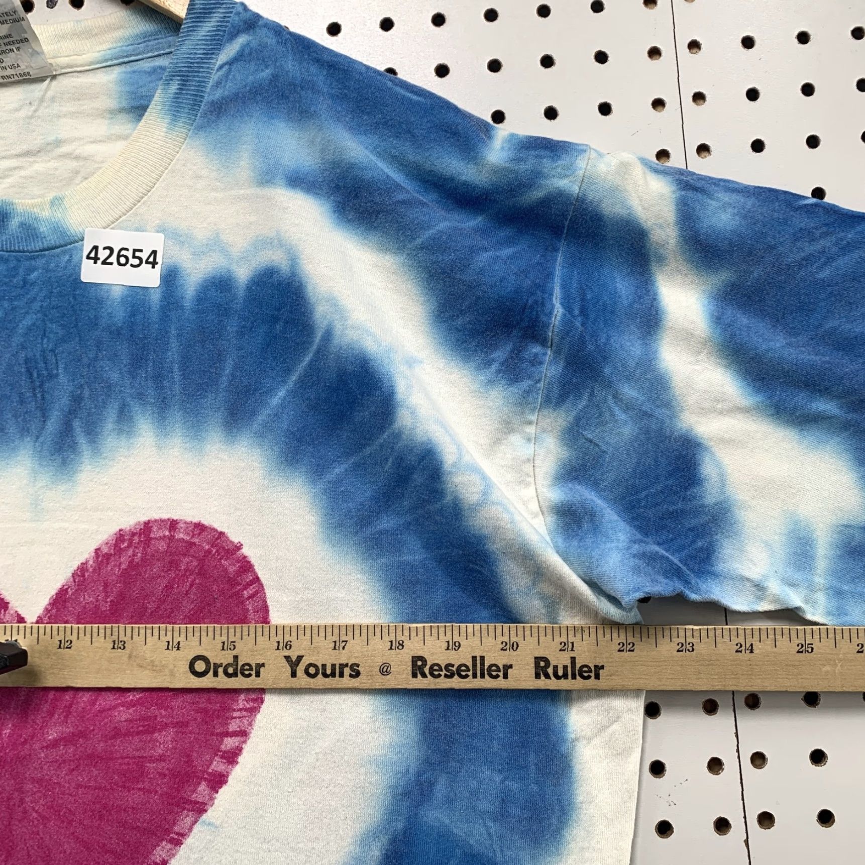 Vintage VINTAGE Freeze T-Shirt Main Selling Point: 90s Tie Dye Heart Shirt Mens XL Blue - 1990s Graphic Print Crew Neck Cotton USA Made Mens XL 90s Theme Size US XL / EU 56 / 4 - 5 Thumbnail