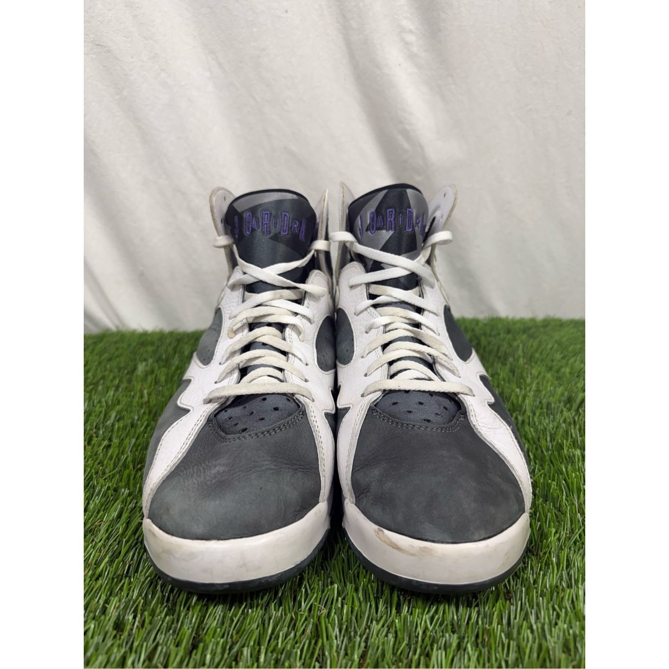 Jordan Brand 13 Air Jordan 7 Retro 'Flint' 2021 Men's White Gray Purple B Size US 13 / EU 46 - 2 Thumbnail