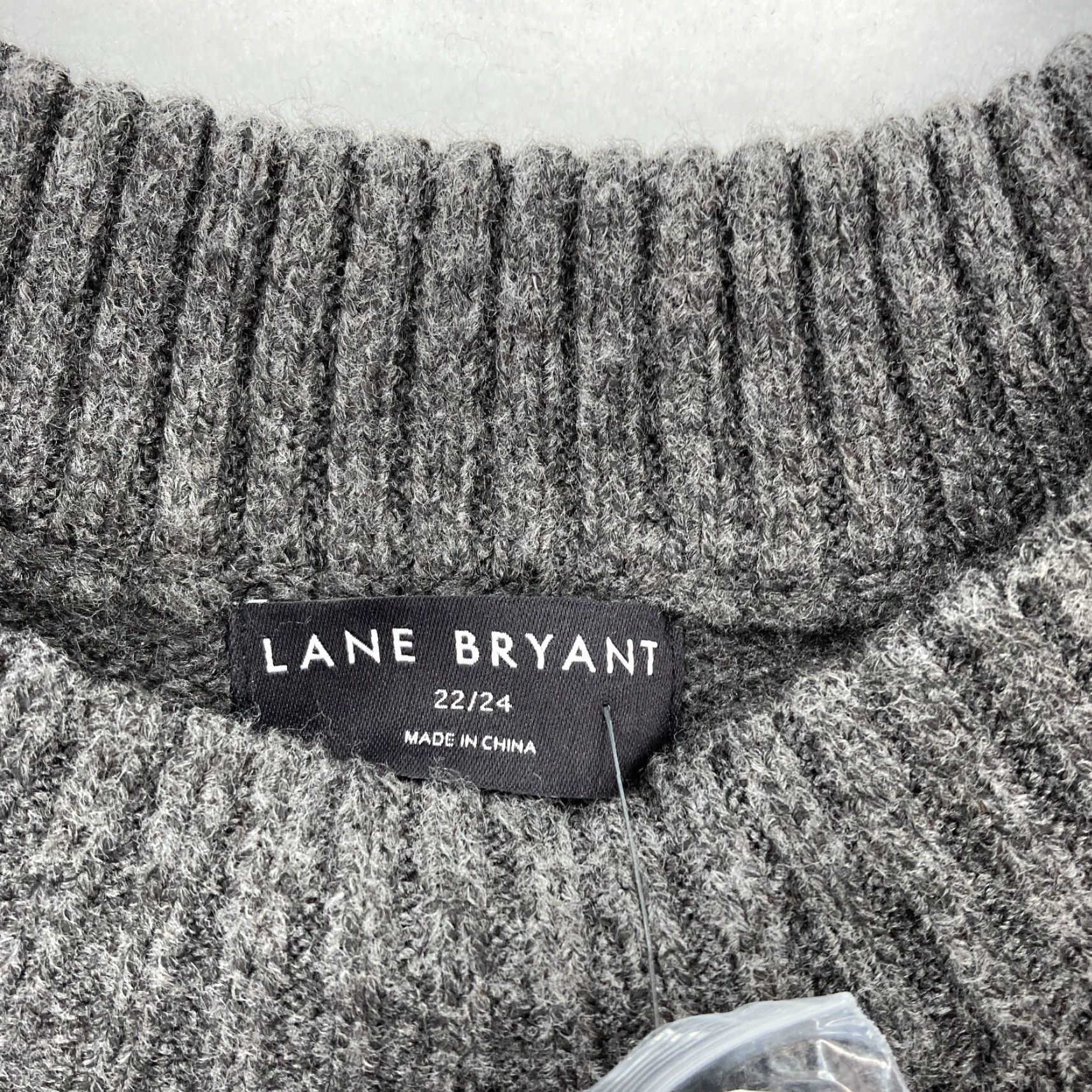 Vintage Lane Bryant Sweater Dress Women's 24 Gray Stretch Knit Maxi Long Sleeve NWT Size 4XL / US 24-26 - 4 Thumbnail