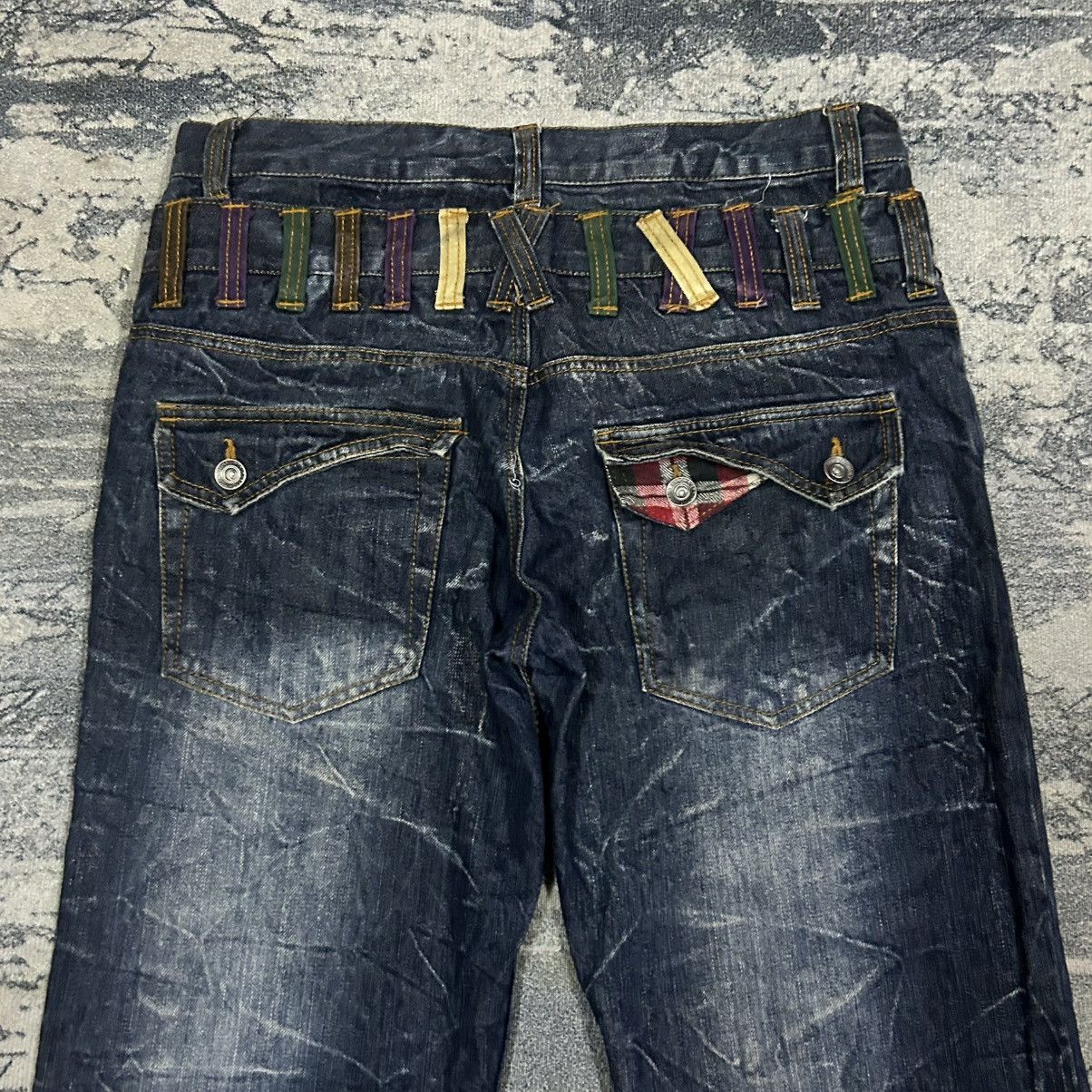 If Six Was Nine × Japanese Brand × KMRii Vintage Japanese Lightning Double Waist Denim Jeans Size US 34 / EU 50 - 8 Thumbnail