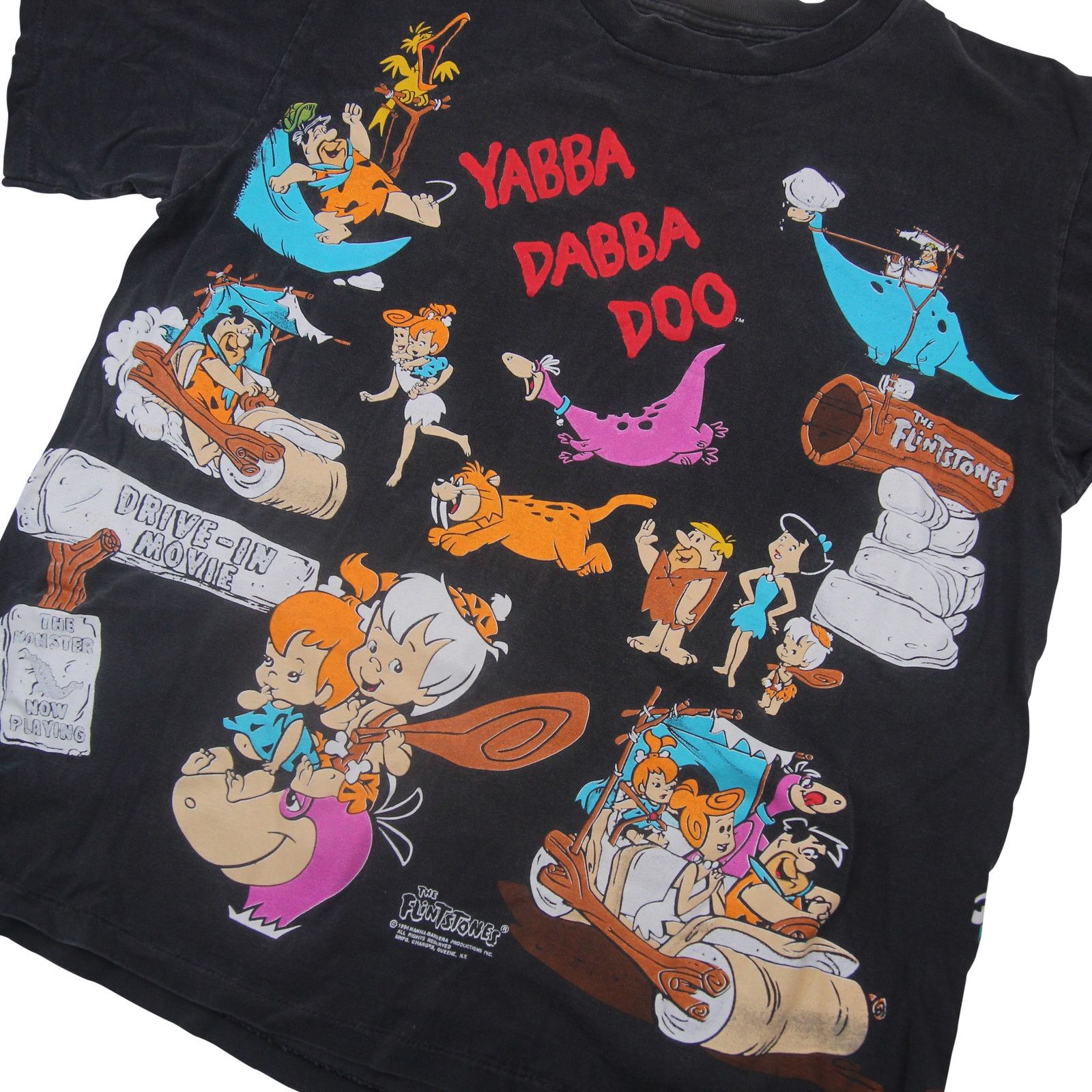 Vintage Vintage 1994 Flint Stones Cartoon Allover Graphic T Shirt Size US XL / EU 56 / 4 - 2 Thumbnail