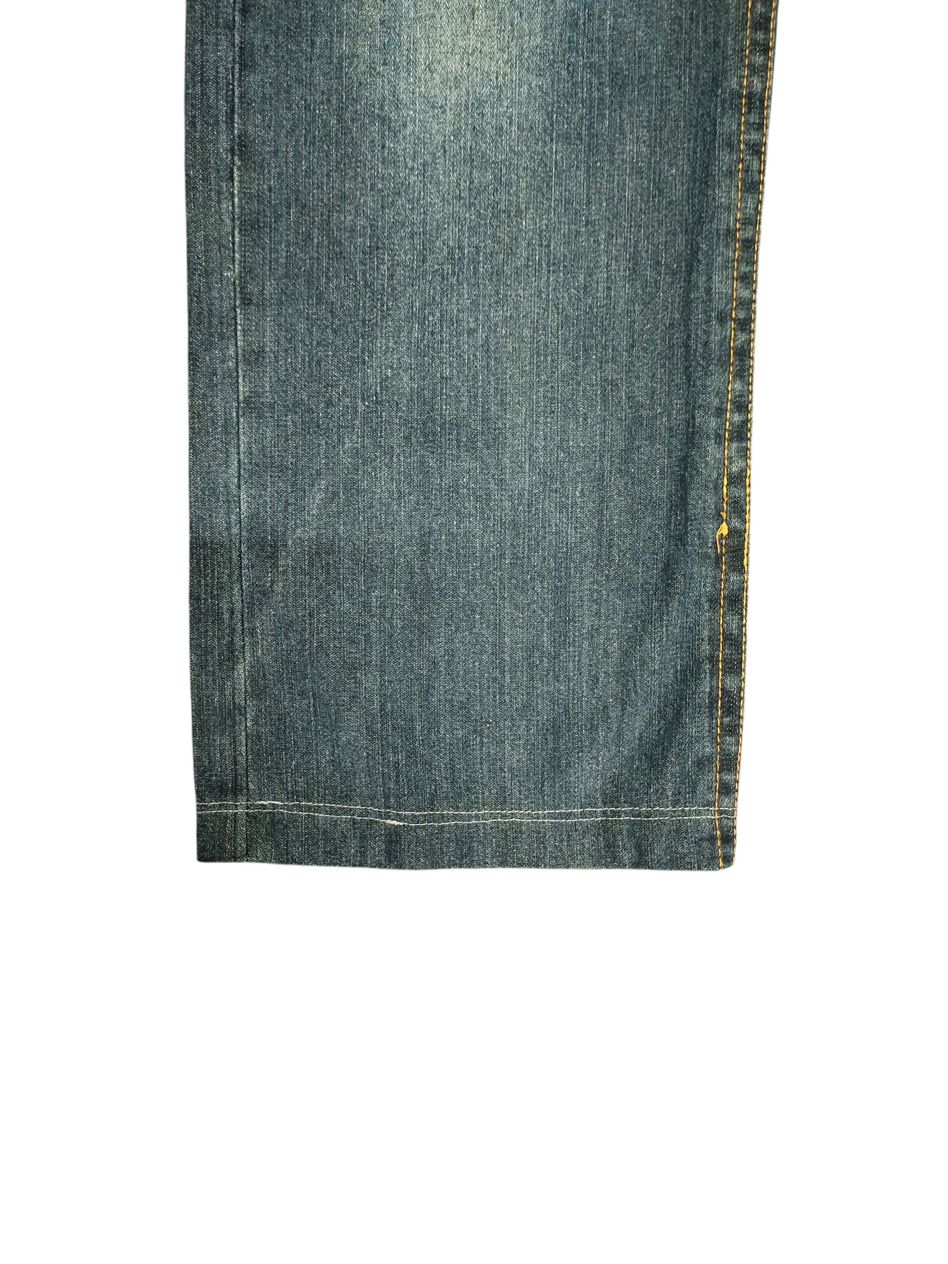 Karakuri Tamashii Vintage Seku Sukajan Koi Embroidered Denim Jeans Karakuri Size US 35 - 6 Thumbnail