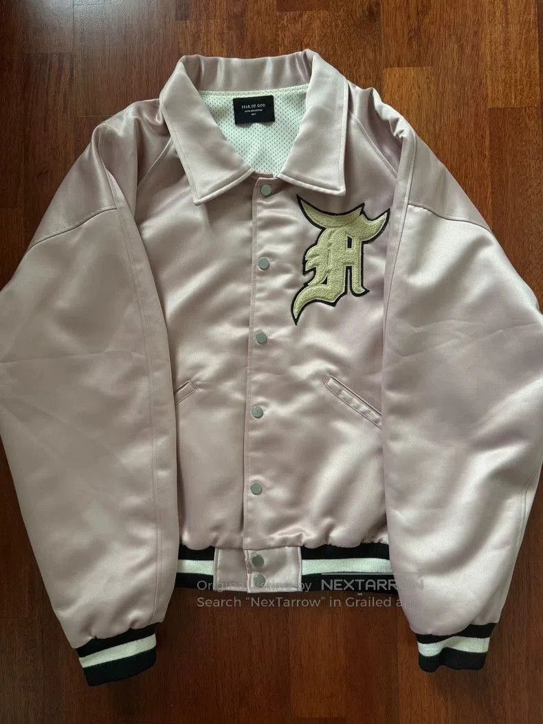 Fear of God Fear of God Season 5 Pink Varsity Jacket. Size US XL / EU 56 / 4 - 2 Thumbnail