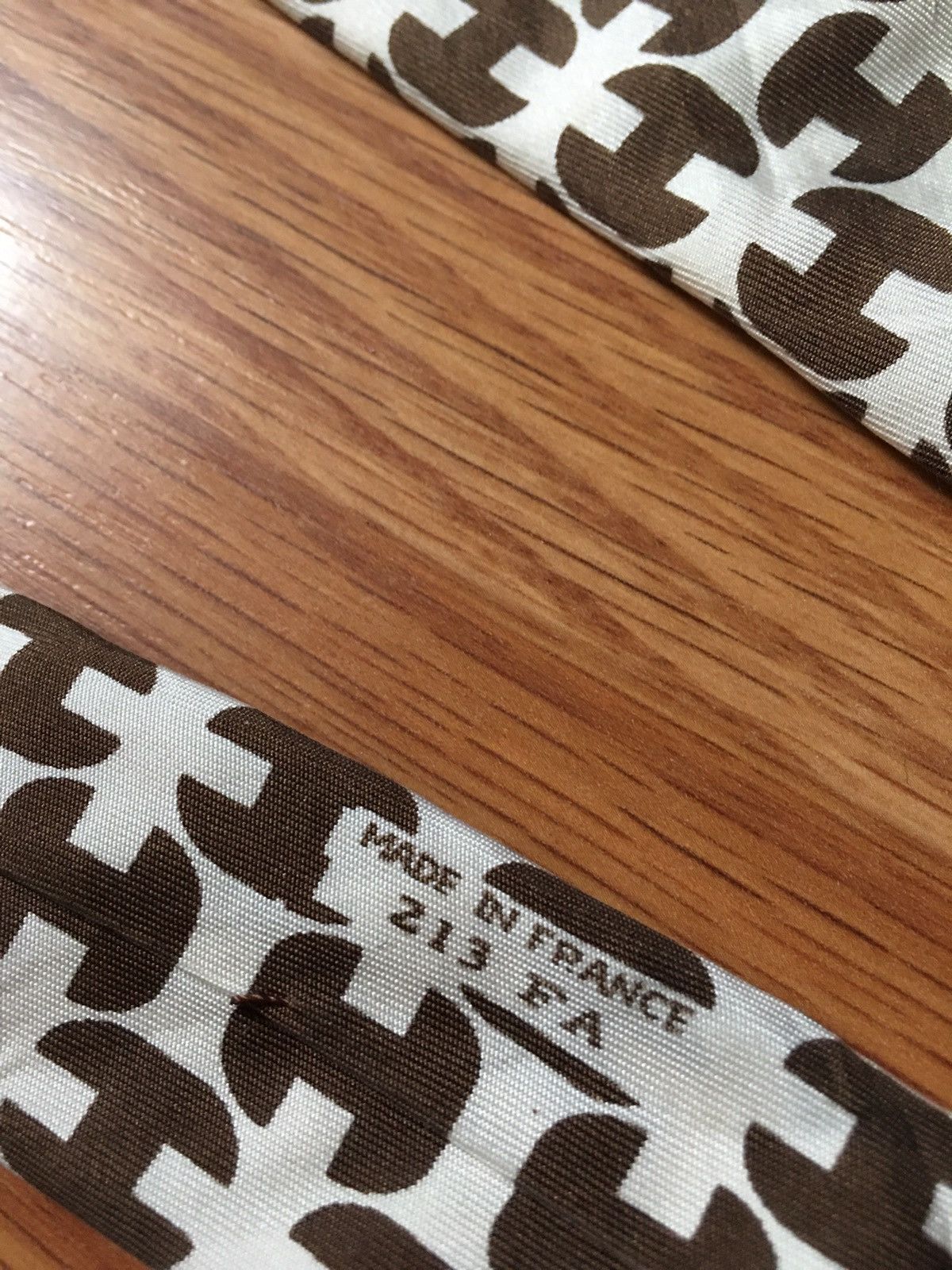 Hermes HERMES Paris Vintage Logo H Monogram 213 FA Silk Mens Tie Size ONE SIZE - 7 Thumbnail