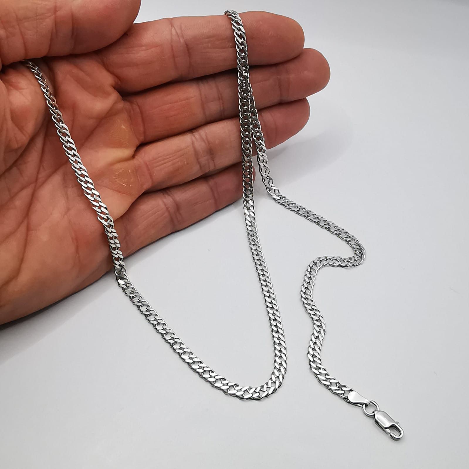 Sterling Silver Vintage Jewelry Chain, 925 Sterling Silver, Signed 13,12g Size ONE SIZE - 3 Thumbnail