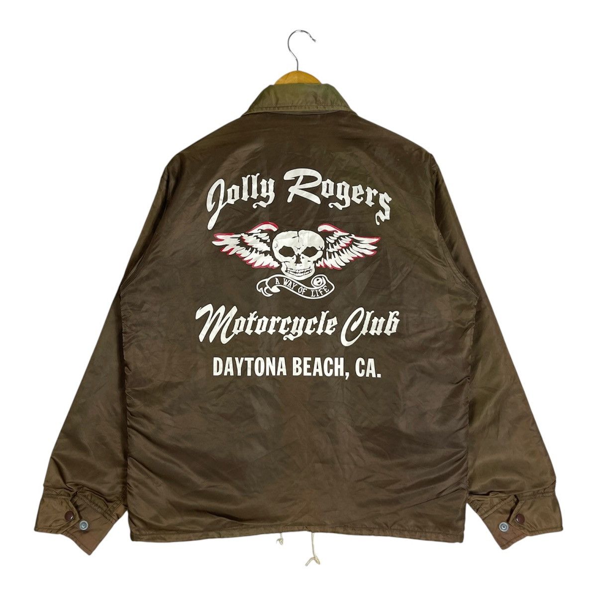 Vintage Jolly Rogers Motorcycle Club “LOCAL” Coach Jacket