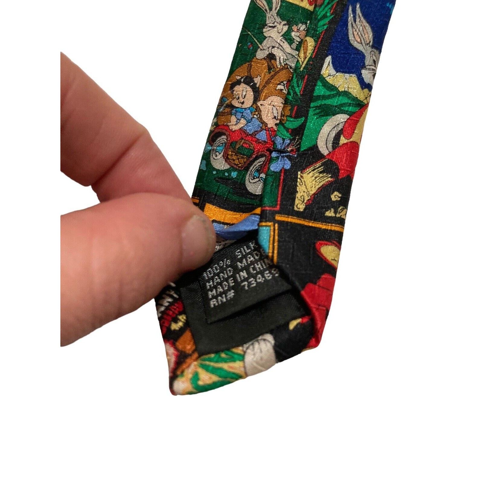 Vintage Looney Tunes Bug Bunny Movie Posters Cartoon Necktie Size ONE SIZE - 6 Thumbnail