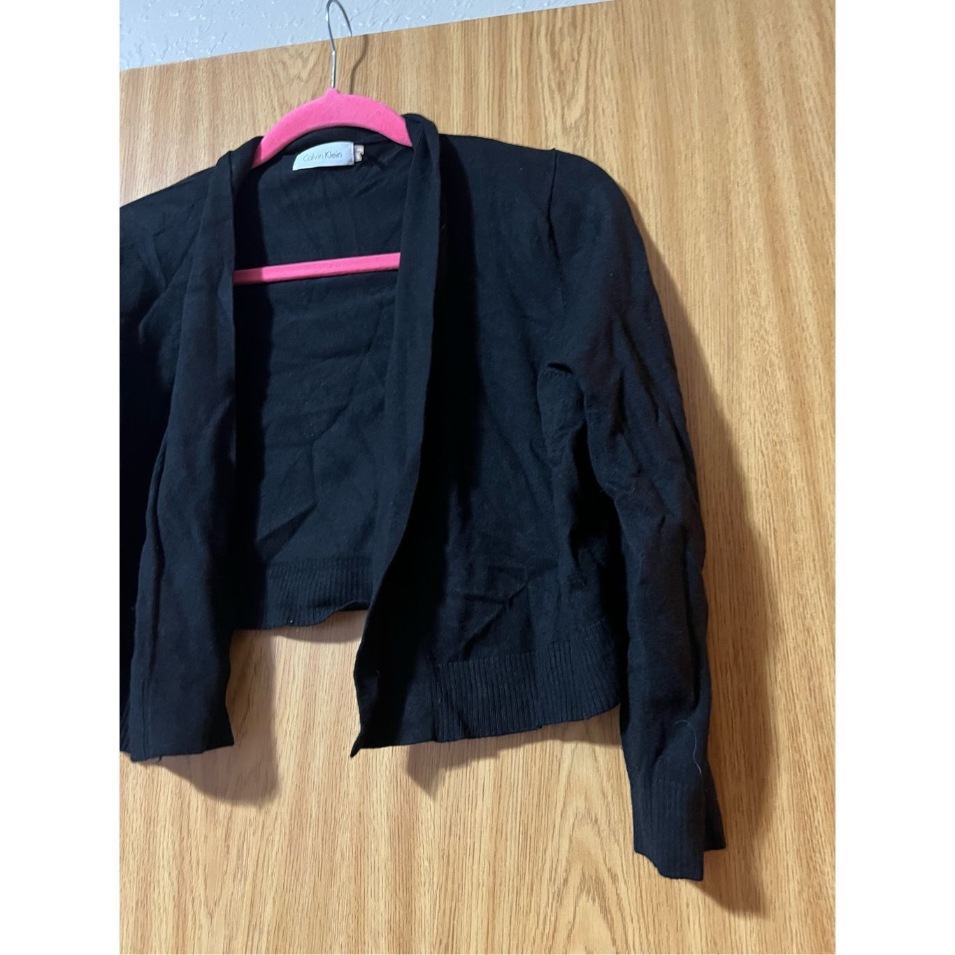 Calvin Klein Calvin Klein Black Open Front Cardigan Woman’s Size XL Size XL / US 12-14 / IT 48-50 - 3 Thumbnail