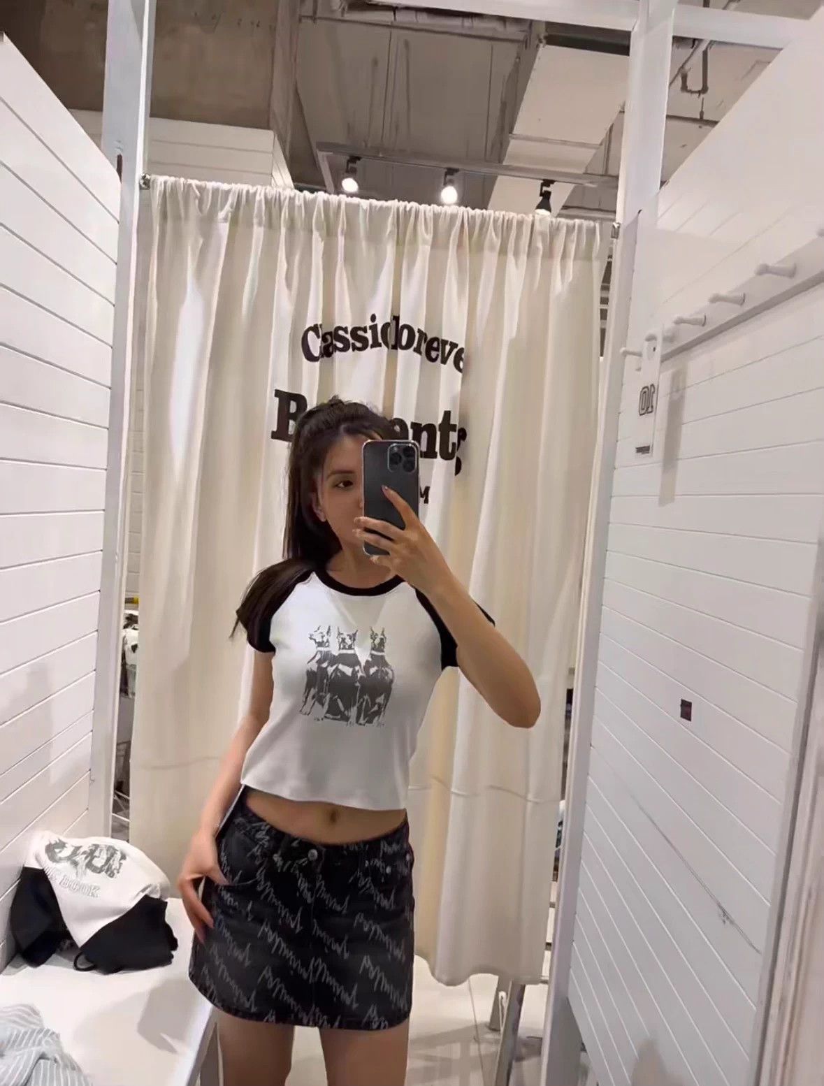 Balenciaga Balenciaga All Over Logo Black Low-Waist Mini Skirt Size 26" / US 2 / IT 38 - 7 Thumbnail