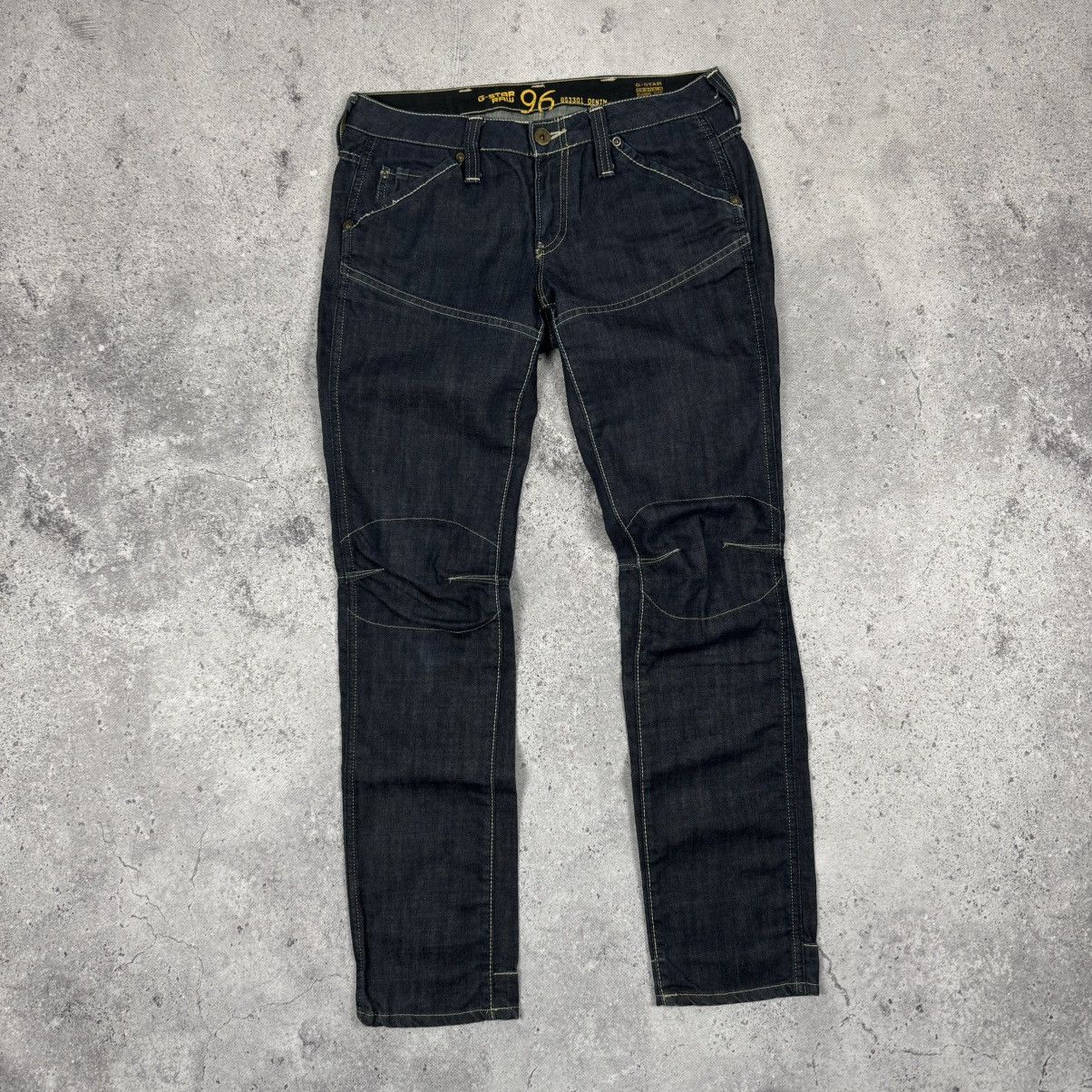 G-Star Crazy G Star Raw GS3301 Double Knee Tapered Denim Jeans Size US 30 / EU 46 - 3 Thumbnail