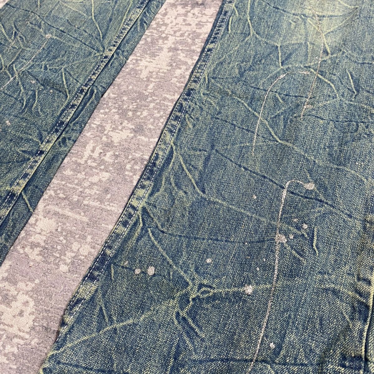 Tornado Mart Vintage Nylaus Raw Faded Splatter Flared Size US 32 / EU 48 - 3 Thumbnail