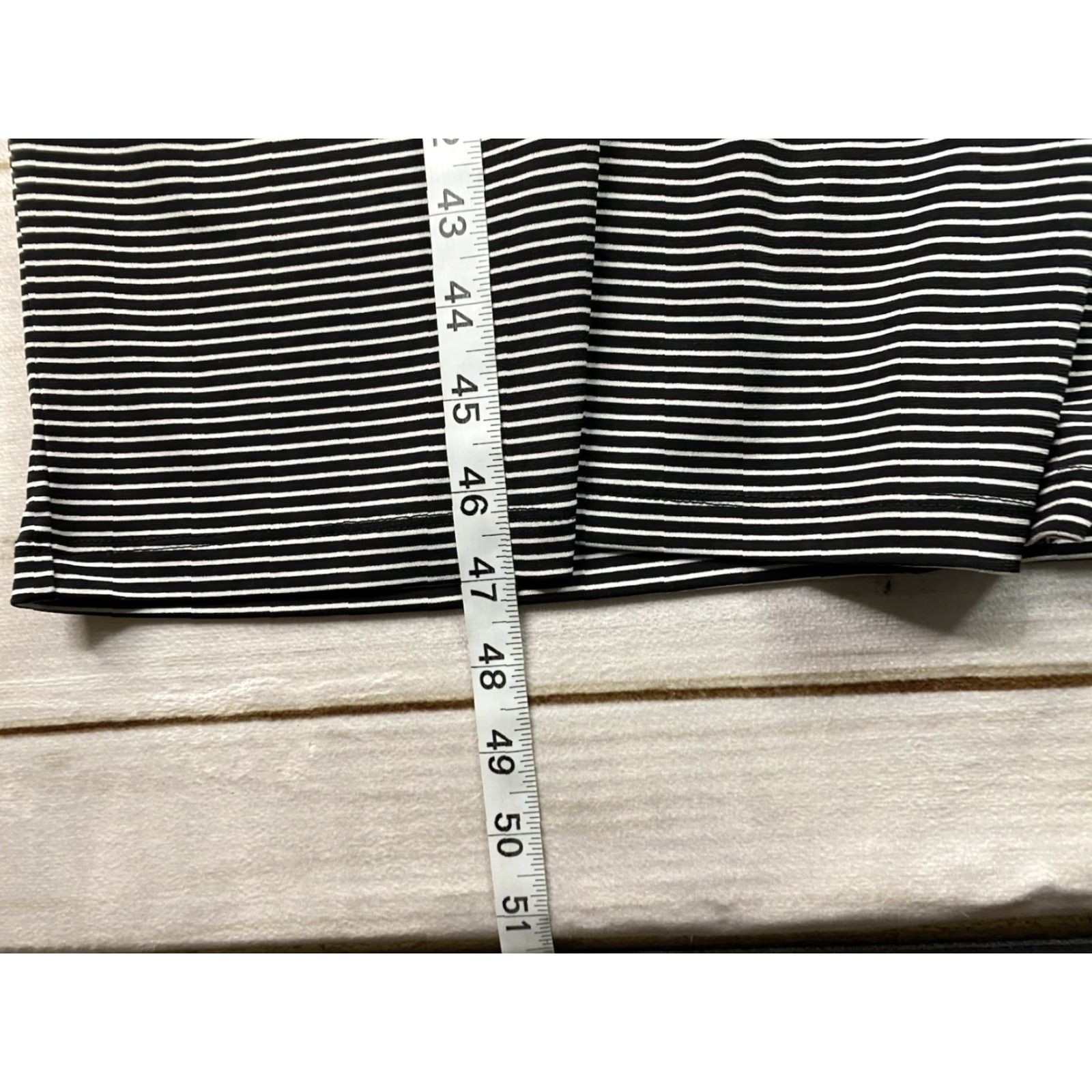 Banana Republic VINTAGE Banana Republic Maxi Dress Sz L Black Striped Layered Side Slits Stretch Shift Size L / US 10 / IT 46 - 6 Thumbnail