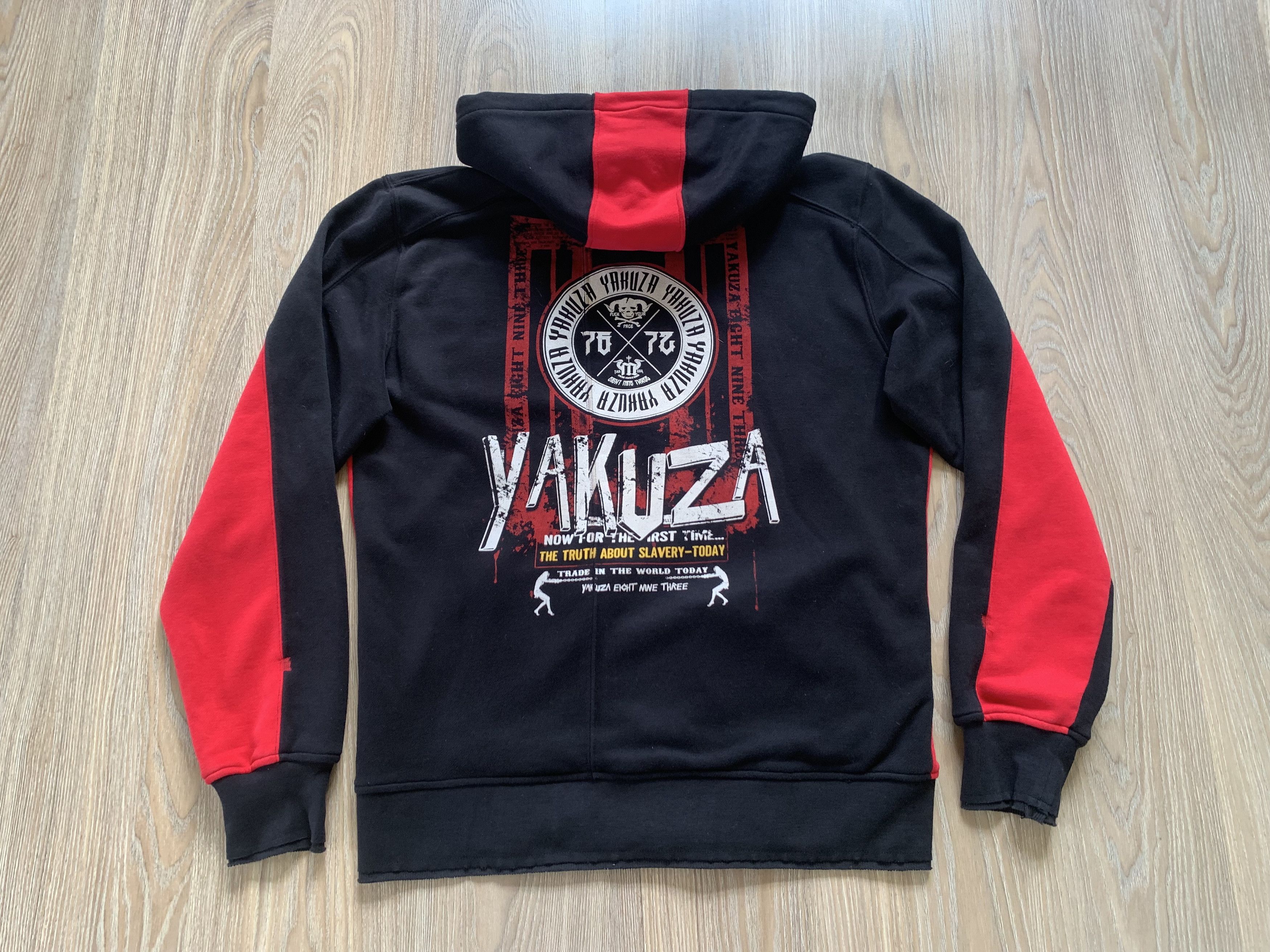 Japanese Brand Yakuza Vintage Black Printed Hoodie Size US XXL / EU 58 / 5 - 3 Thumbnail