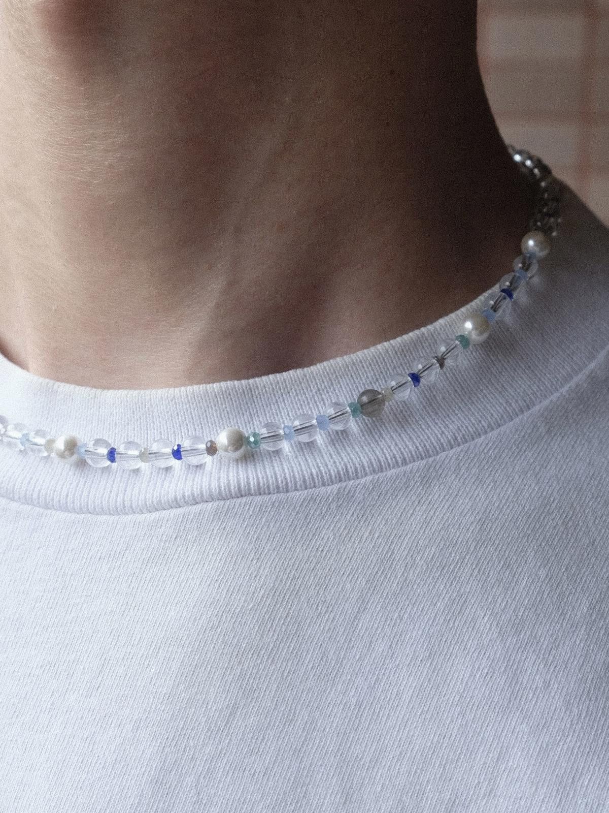 Handmade Handmade Fresh Water Style Glass Beads Necklace 16.1in Size ONE SIZE - 2 Thumbnail