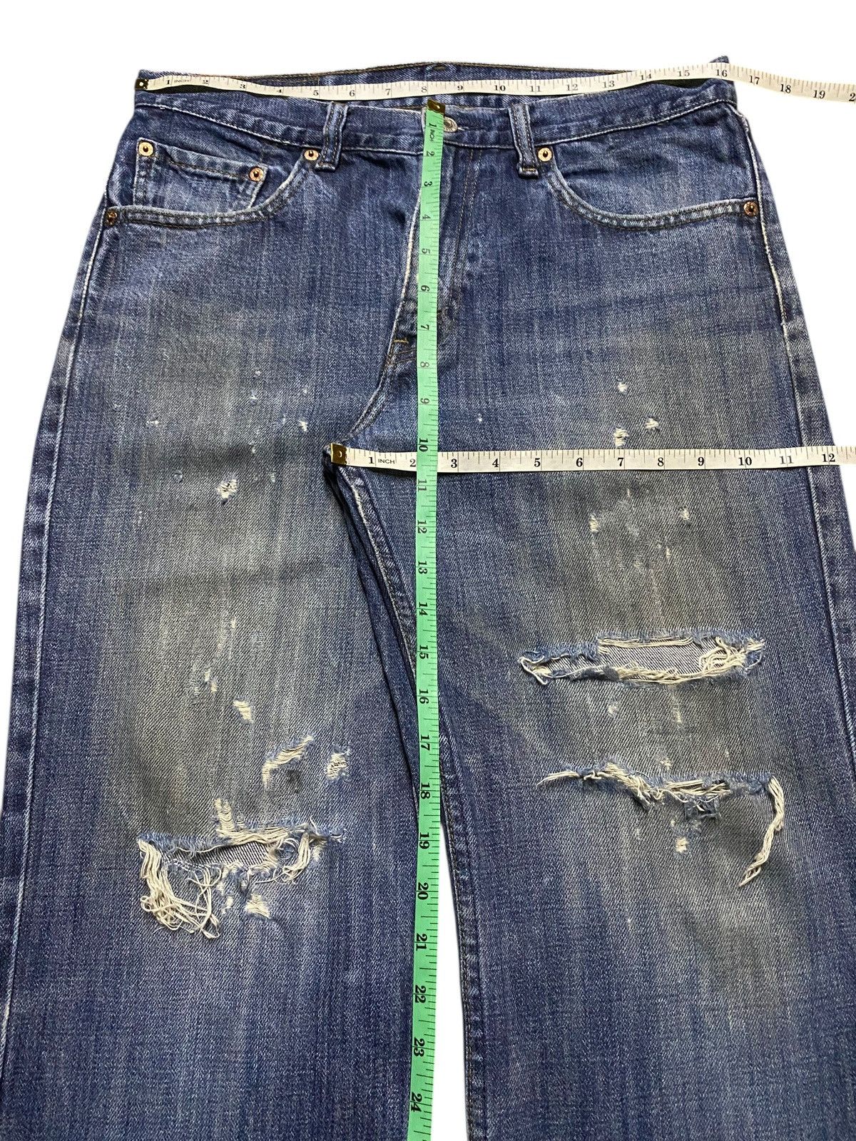 Levi's Vintage Clothing Vintage Levis 553 Mud Wash Distressed Loose Jeans Size US 32 / EU 48 - 15 Thumbnail
