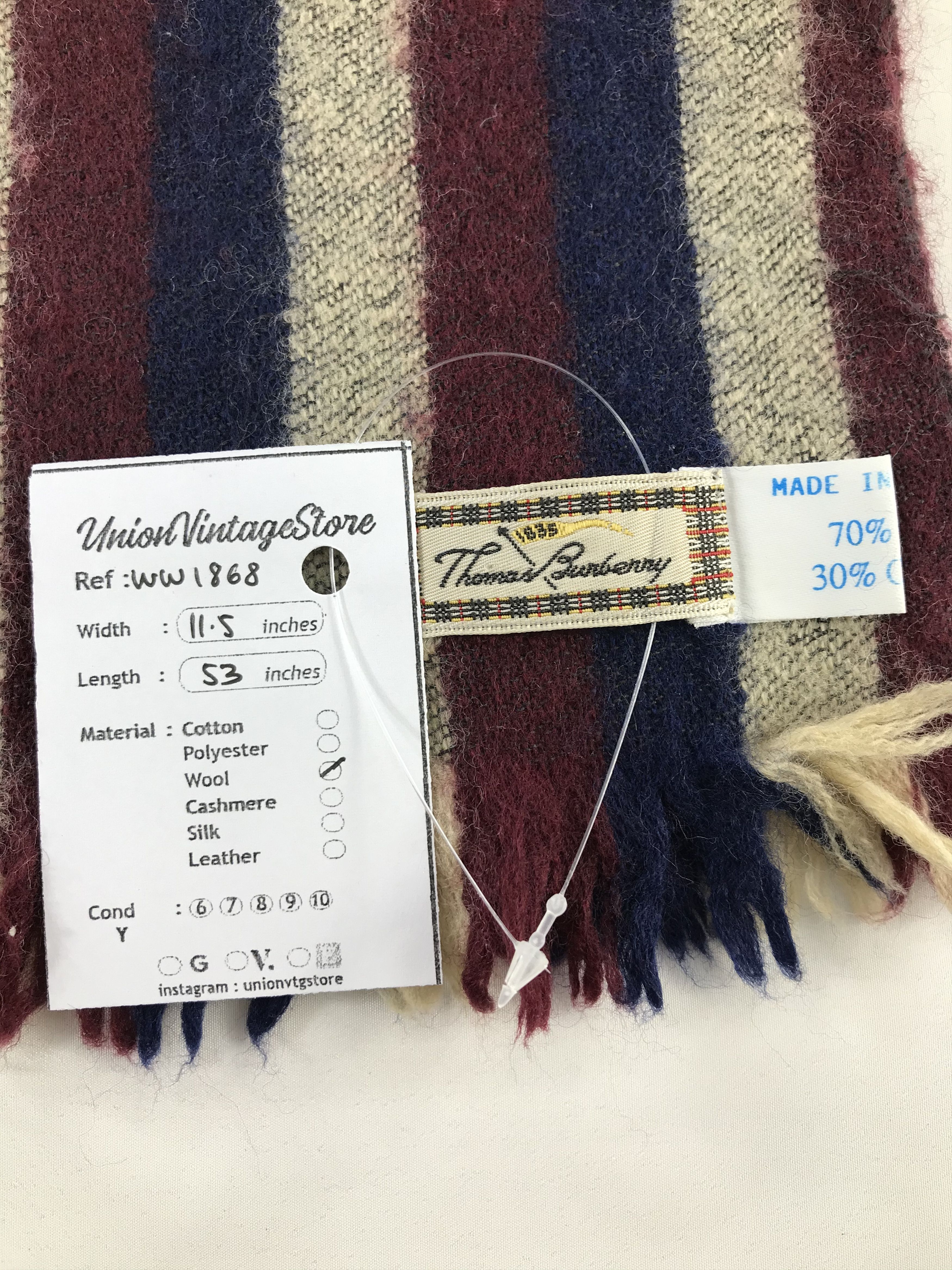 Burberry × Vintage Burberry Scarf / Muffler / Neckwear - WW1868 Size ONE SIZE - 4 Thumbnail