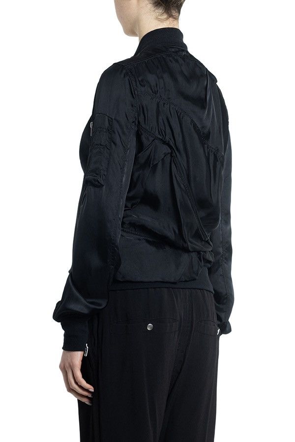 Rick Owens Last Rick Owens Ripple Flight Draped Bomber Black Jacket Size XS / US 0-2 / IT 36-38 - 4 Thumbnail