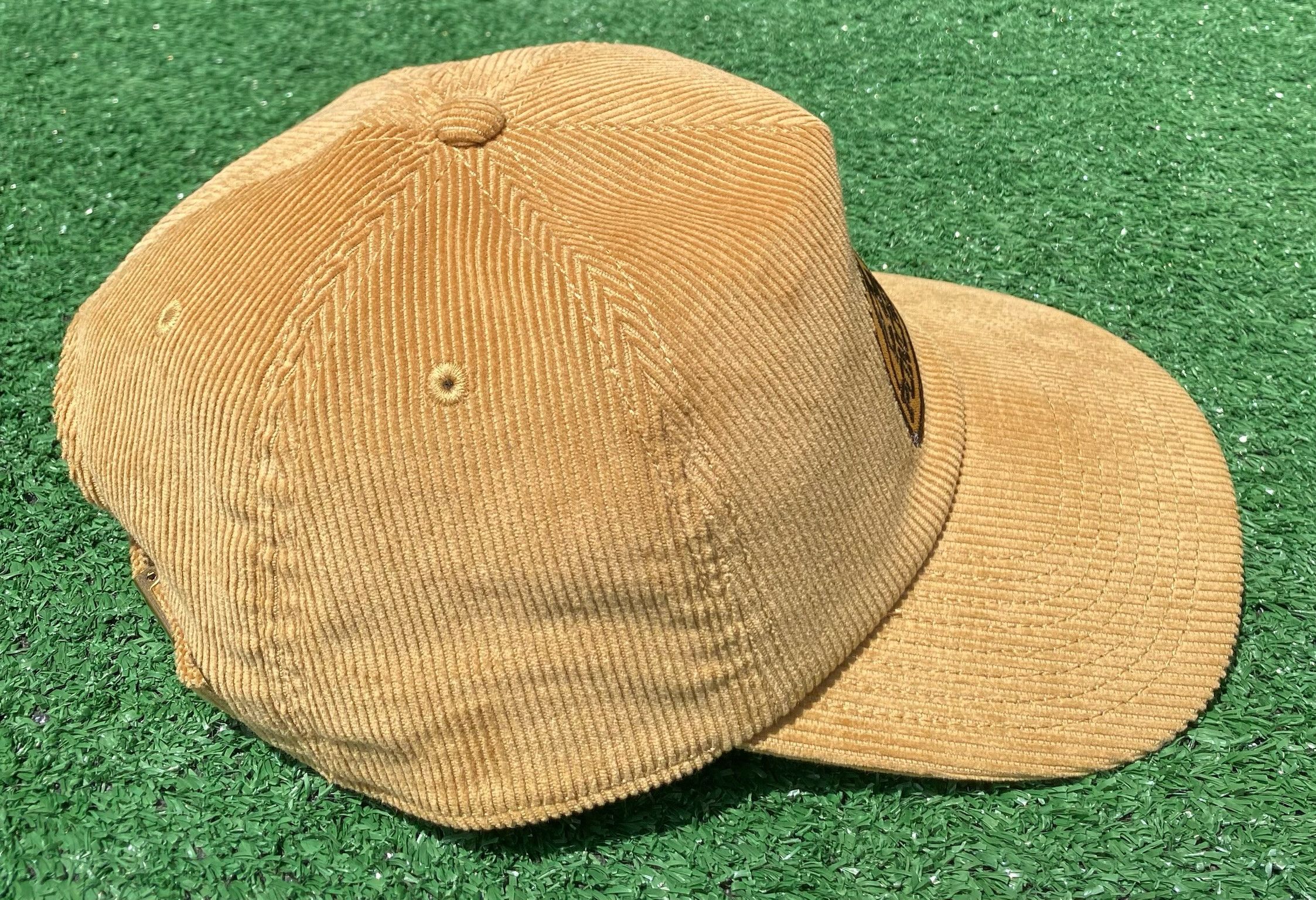 Other Poncho Corduroy Deer Nature Patch Tan Strapback Hat Size ONE SIZE - 3 Thumbnail