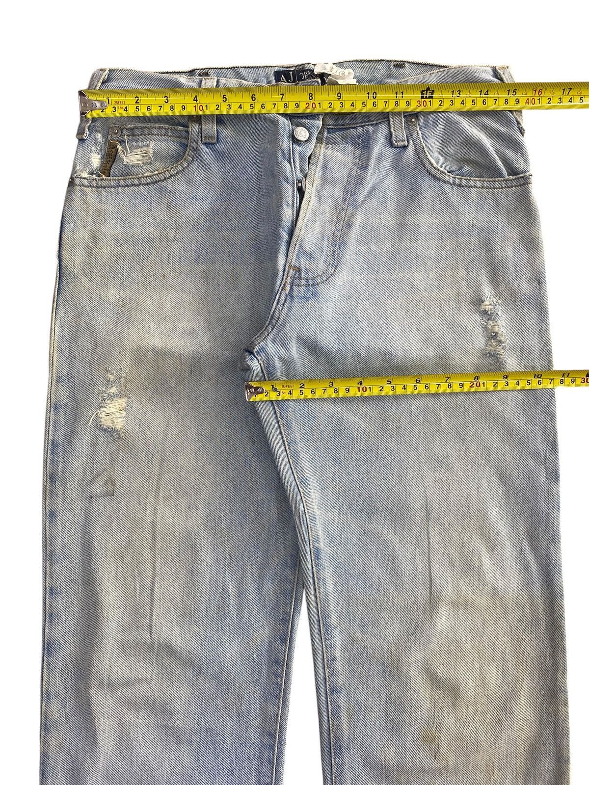 Armani Armani Acid Light Wash Ripped Style Straight Jeans Size US 30 / EU 46 - 5 Thumbnail