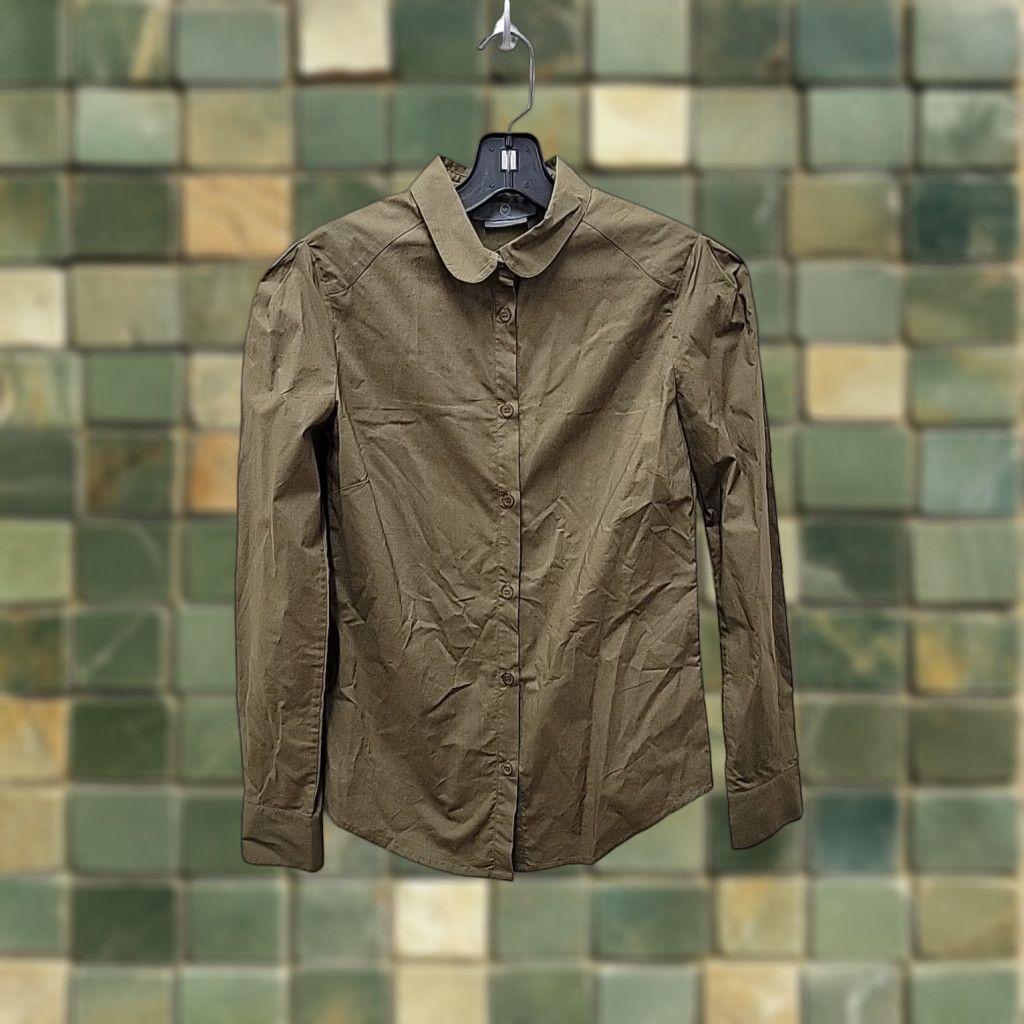 McQ Alexander McQueen McQ ALEXANDER McQUEEN BUTTON-DOWN COLLARED TOP SHIRT Green SIZE 40 Size S / US 4 / IT 40 - 1 Thumbnail
