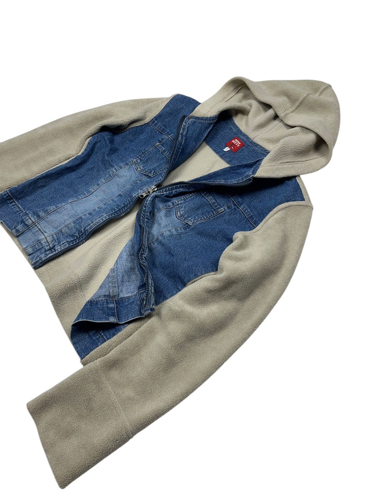 Japanese Brand × Miss Sixty × Vintage Vintage y2k Miss Sixty Denim Fleece Zip Jacket Hooded Size L / US 10 / IT 46 - 2 Thumbnail