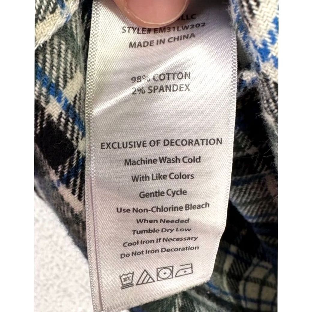 Eddie Bauer Eddie Bauer Flannel Shirt Mens 2XL Green Plaid Long Sleeve Button-Up Collar Spread Knit Cotton Spandex Easy Care Vintage: No Size US XXL / EU 58 / 5 - 5 Thumbnail