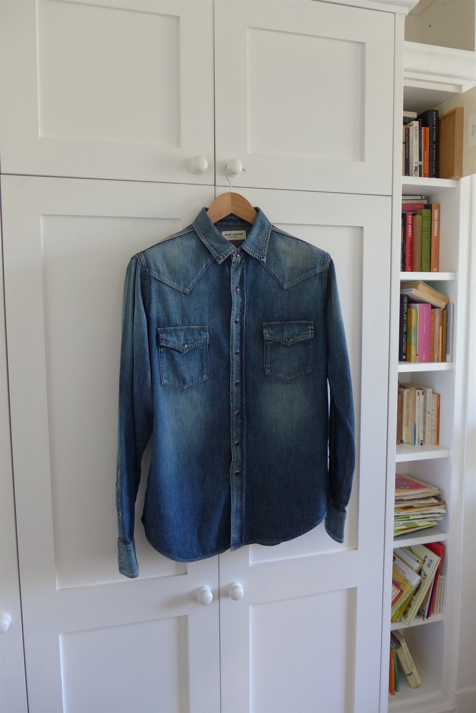 Saint Laurent Paris n/a Saint Laurent Western Shirt - Blue Denim Size US L / EU 52-54 / 3 - 3 Thumbnail