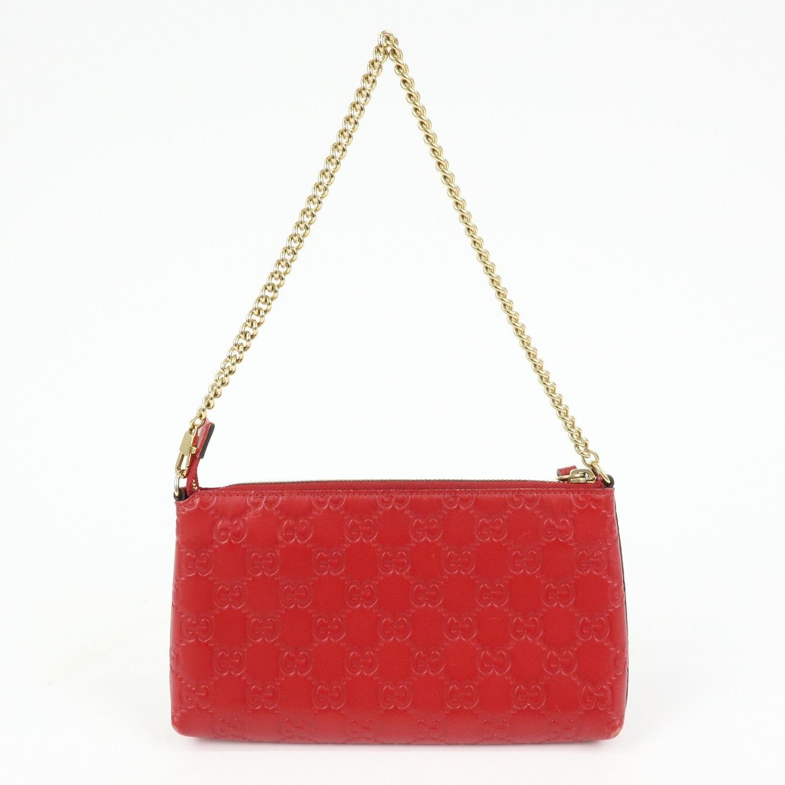 Gucci Gucci Guccissima Leather Chain Shoulder Bag Red Size ONE SIZE - 2 Thumbnail