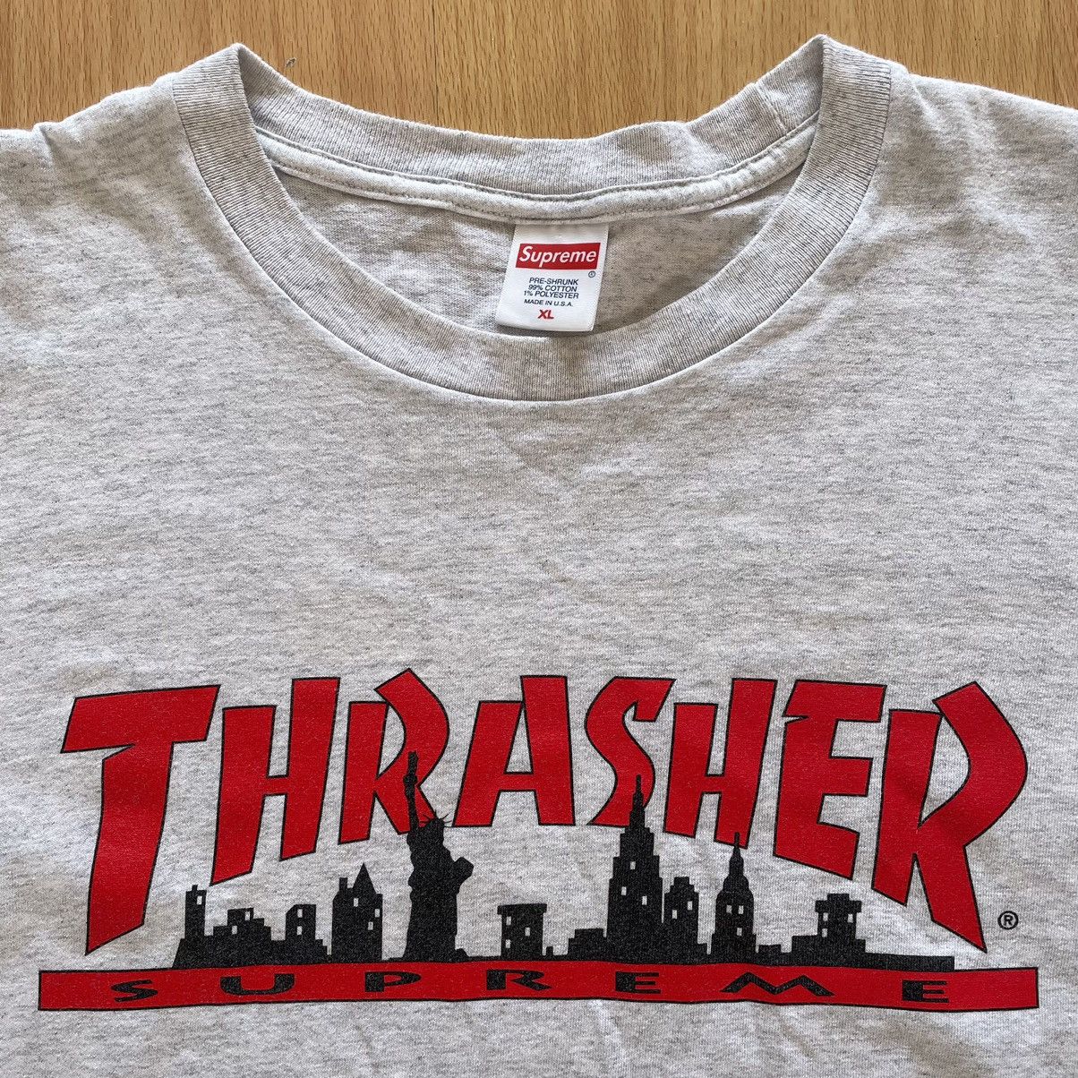 Supreme × Thrasher Supreme x Trasher grey tshirt Size US XL / EU 56 / 4 - 2 Thumbnail