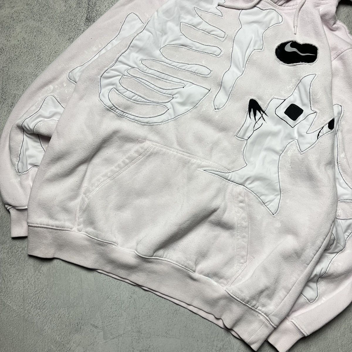 Nike × Vintage Hype Custom Nike Ghost x Skeleton y2k pink hoodie Size US S / EU 44-46 / 1 - 5 Thumbnail