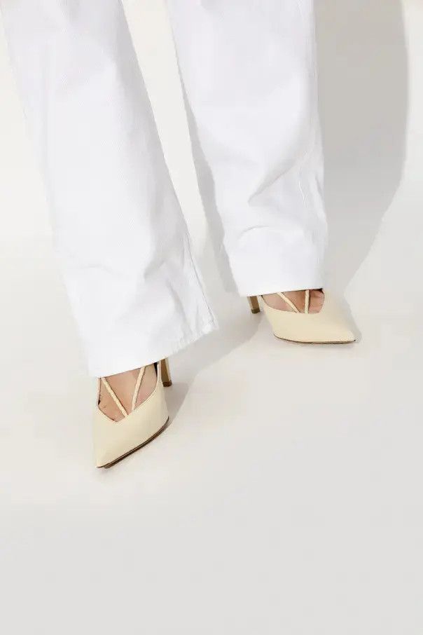 Bottega Veneta o1n1vont1224 Spritz Strap Pumps in Beige Size US 11.5 / IT 41.5 - 2 Thumbnail