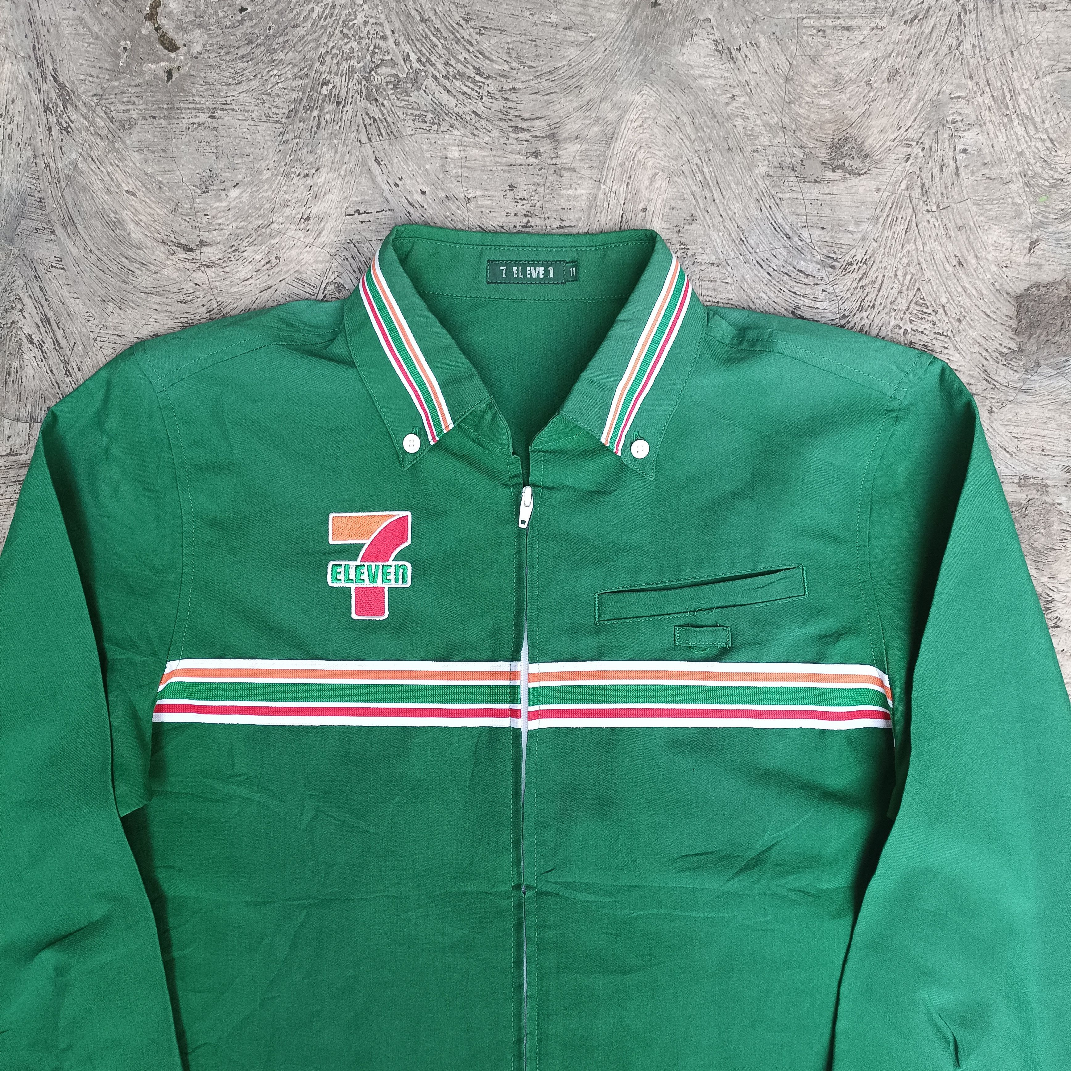 Japanese Brand Vintage 7eleven worker zipup uniform Size US M / EU 48-50 / 2 - 2 Thumbnail